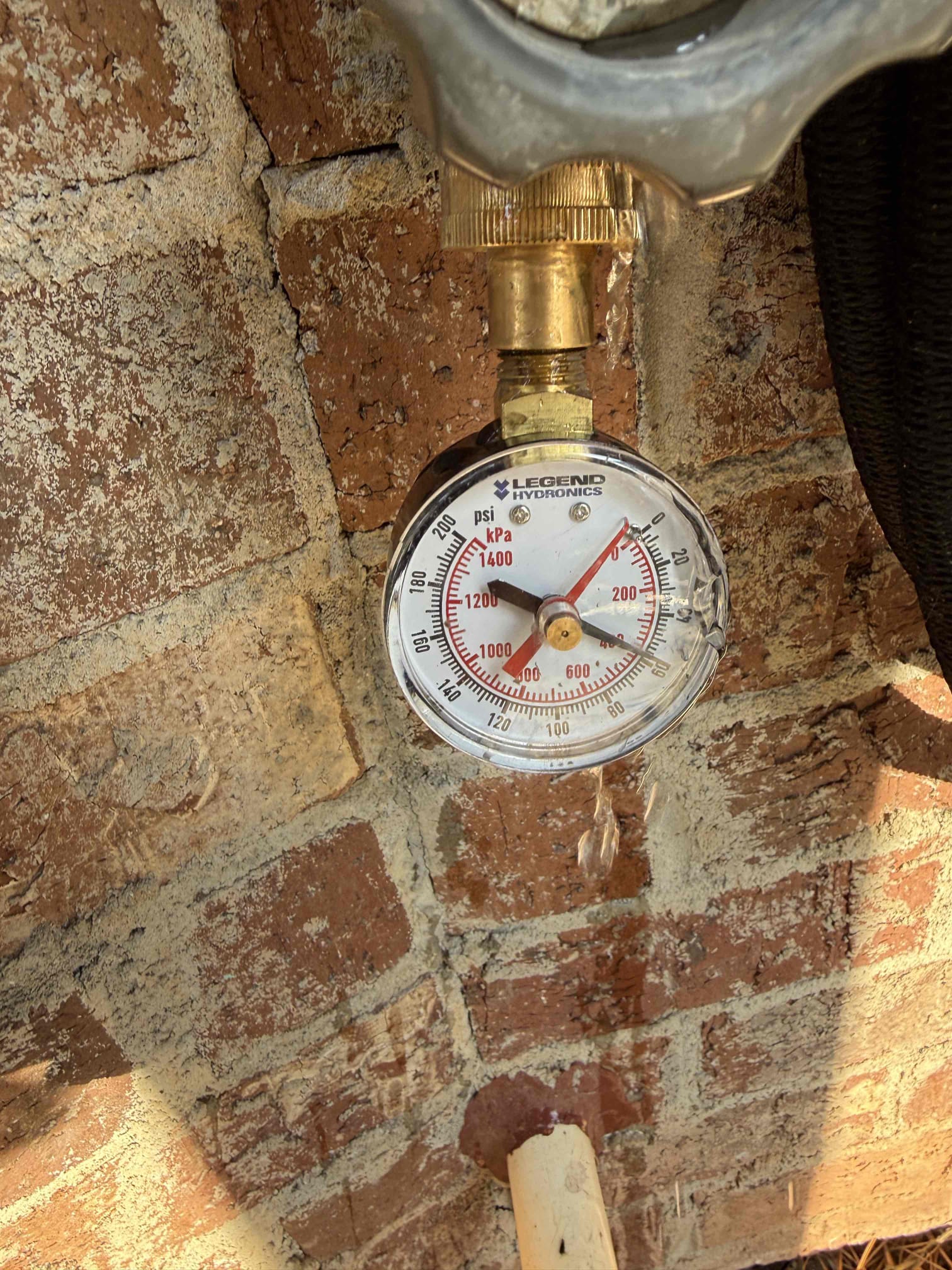 Leak in yard upon arrival. Customer stated their water bill tripled this month, customer already had leak detection out and they located the leak next to a tree. Dug up 1 inch pex water service and found pin hole leak. Informed customer we could cut out that section of pipe and replace it with a new section. Gave customer estimate customer approved estimate. Cut out bad section of pex and replaced it with new 1 inch pex. Turned water back on to check for leaks. Found no leaks. No leaks upon departure 