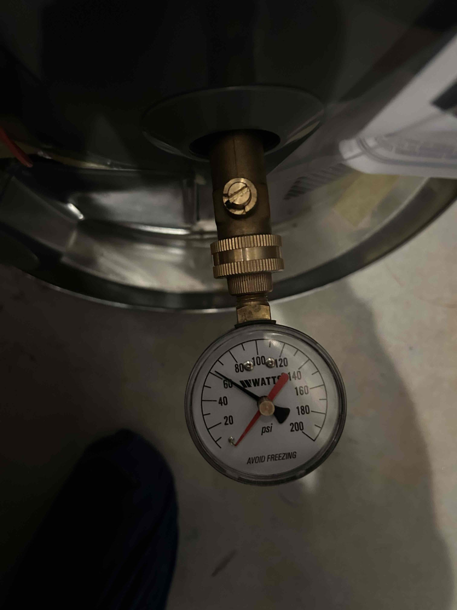 For this customer their supply line is leaking from the kitchen sink faucet, it is an integrated supply line, so therefore I am unable to repair the faucet. At this time the recommendation is to replace the faucet with a brand new one, the customer will be supplying the faucet and as a result we will be putting it in. Since it will be customer supplied there will be no warranty coverage. Water heater is in good condition and the pressure is at 60 psi. At this time no action is needed on that .