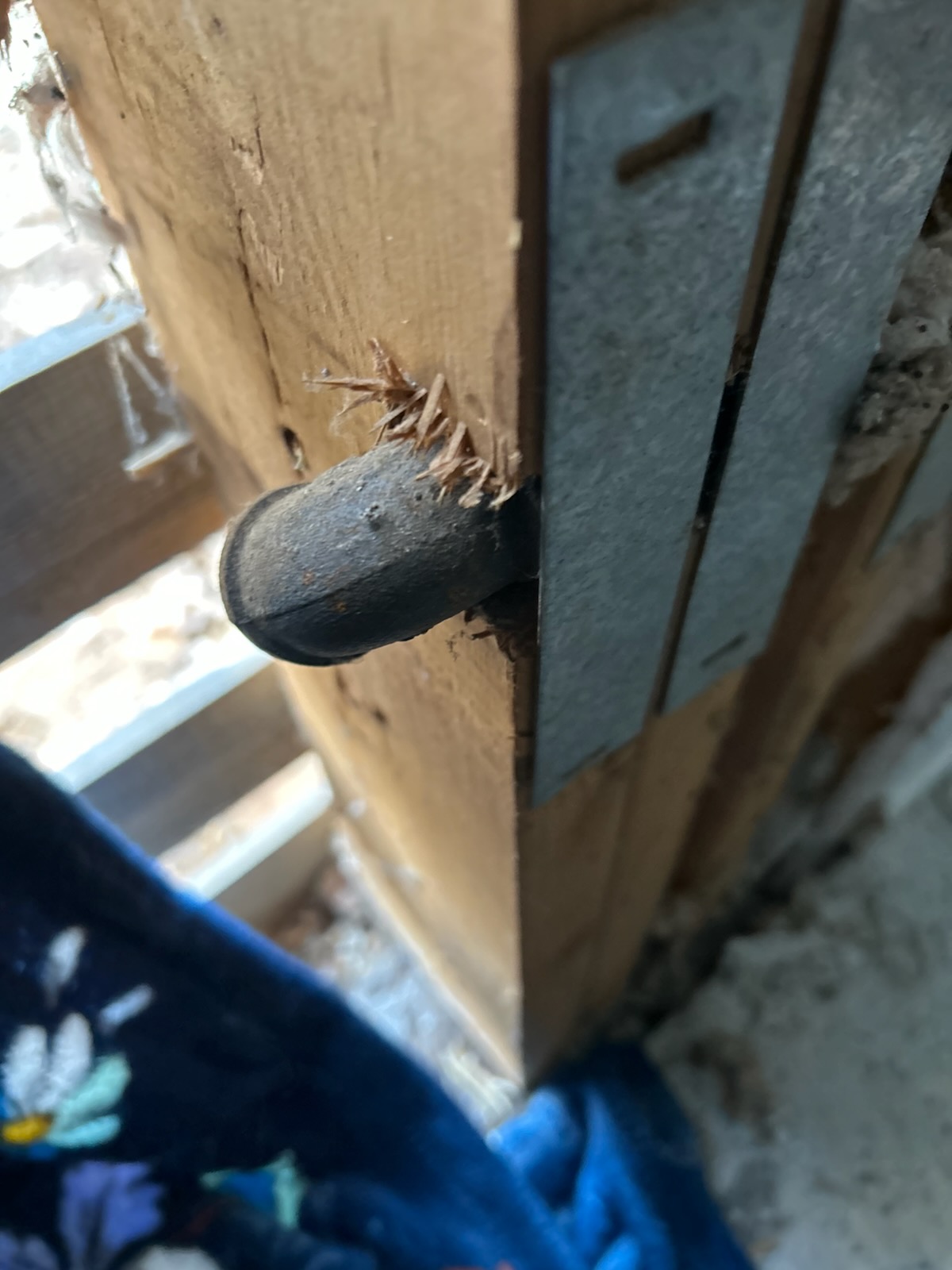 Cut out piping to the fireplace. Capped off the stub out coming out of the exterior wall. Bubble tested to ensure no leaks on accessible piping. Painted pipe to match exterior and prevent rust. 