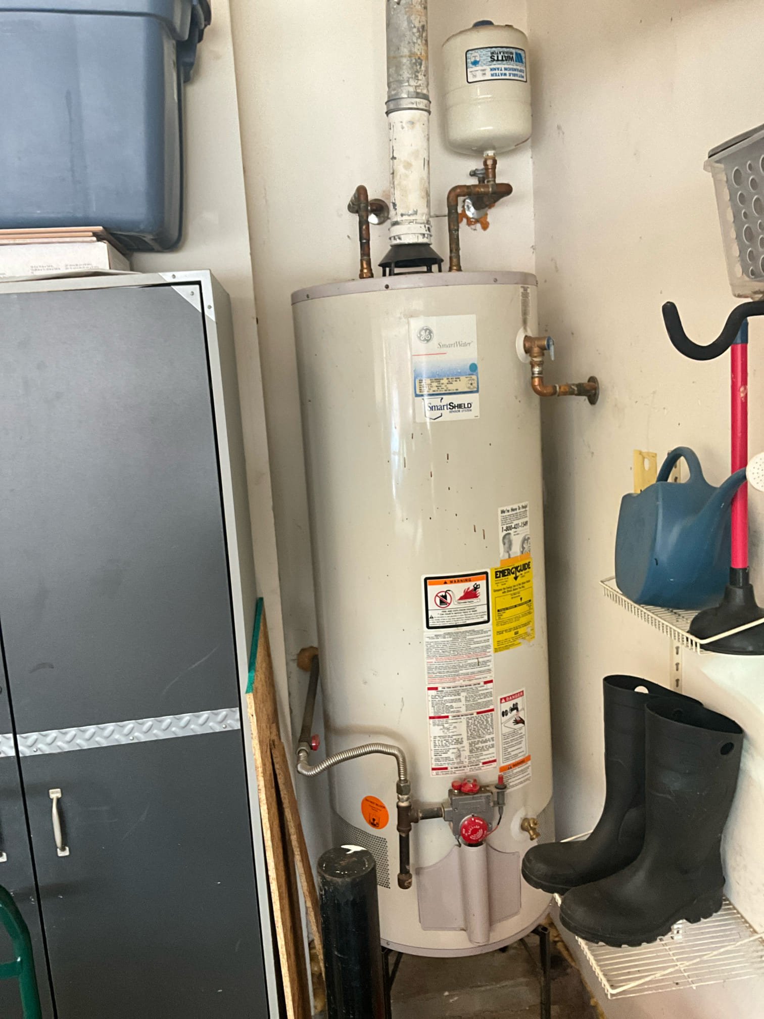 Customer had lines he needed moved in the wall in two different spots in the primary bathroom upstairs for two separate vanities. Bathroom was already down the subfloor with open floor access. Informed customer that a pressure check would be necessary for any work done involving the domestic water system in the home. Found the house pressure over psi. When locating the prv behind the water heater and noted the heater was over 20 years old. 

Recommendations:
- Replace water theater with a new thermal expansion tank, shutoff, and drip pan
- Replace the PRV and whole house shutoff
- Reroute drain and water lines 

Description of work as sold:
Price is to furnish and install a new 50 gallon gas water heater with a new thermal expansion tank, whole house shutoff, and prv. Reroute water lines, and drain lines upstairs to match center line for vanities. 

Completed all work as quoted. Tested work to ensure proper function and no leaks. None were found. 