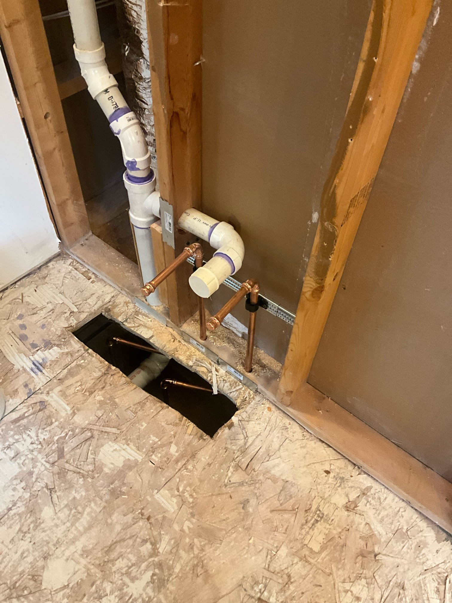 Customer had lines he needed moved in the wall in two different spots in the primary bathroom upstairs for two separate vanities. Bathroom was already down the subfloor with open floor access. Informed customer that a pressure check would be necessary for any work done involving the domestic water system in the home. Found the house pressure over psi. When locating the prv behind the water heater and noted the heater was over 20 years old. 

Recommendations:
- Replace water theater with a new thermal expansion tank, shutoff, and drip pan
- Replace the PRV and whole house shutoff
- Reroute drain and water lines 

Description of work as sold:
Price is to furnish and install a new 50 gallon gas water heater with a new thermal expansion tank, whole house shutoff, and prv. Reroute water lines, and drain lines upstairs to match center line for vanities. 

Completed all work as quoted. Tested work to ensure proper function and no leaks. None were found. 