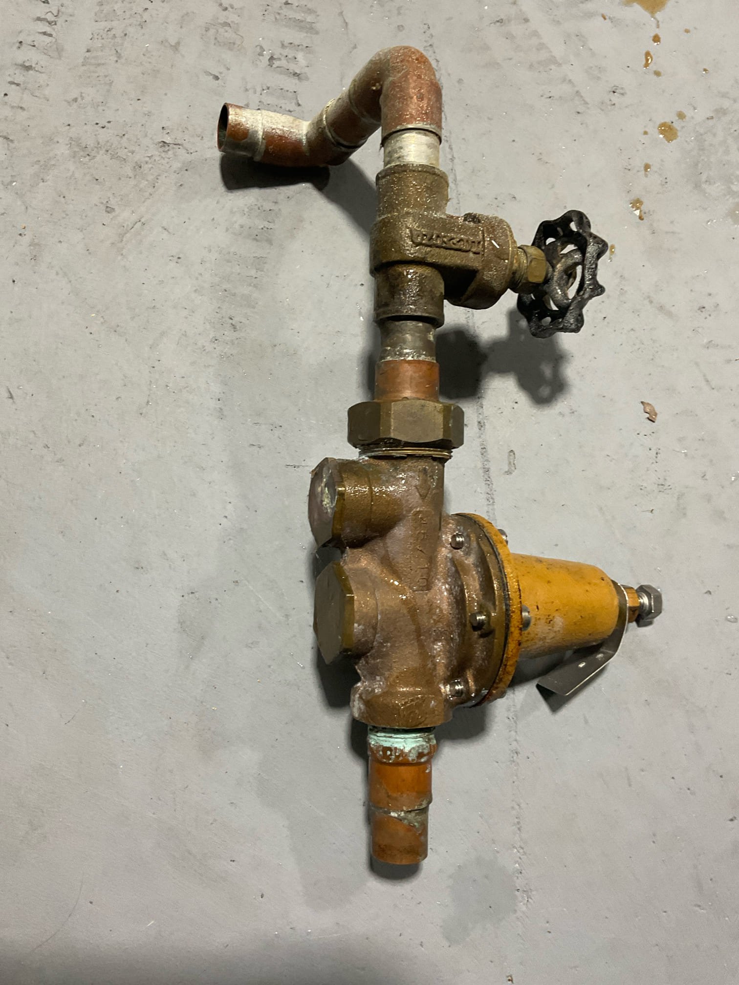 Replaced main water shut off valve and Prv , opened ceiling in kitchen checked wet ceiling issue , did not found active leak , possible from HVAC vent due to condensation 