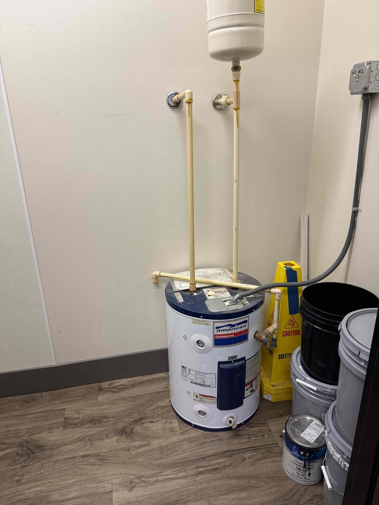 Water heater not working upon arrival. Customer stated the water heater has not worked in 2 weeks. After looking noticed a commercial grade low boy water heater and the breaker inside the unit was tripped. Informed customer we could replace the water heater because the breaker will trip again. Gave customer estimate, customer approved estimate. I collected half for a deposit to order the water heater. We will be out Thursday to complete the job