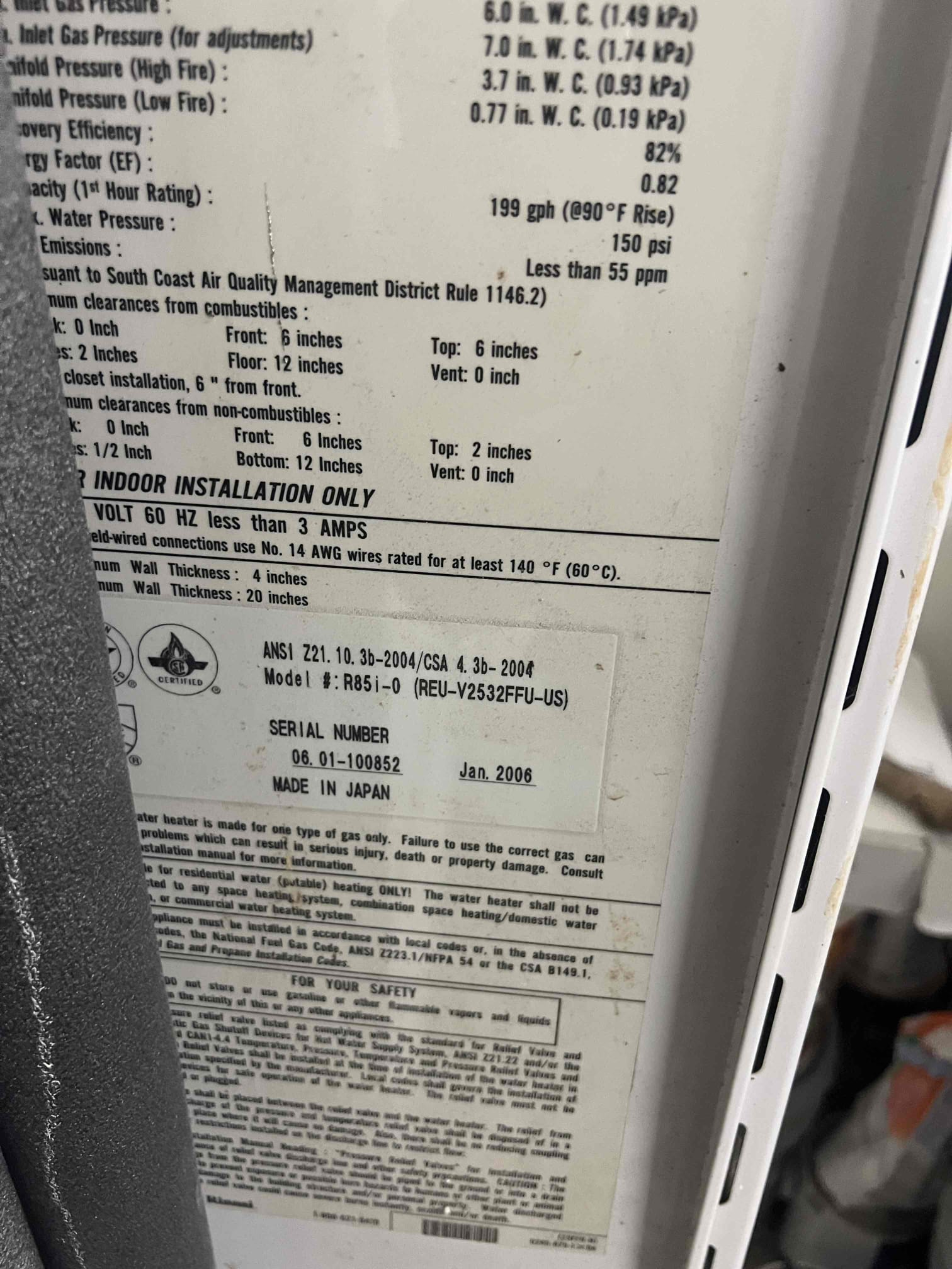 Cusomter will call back with decision on tankless water heater replacement. 