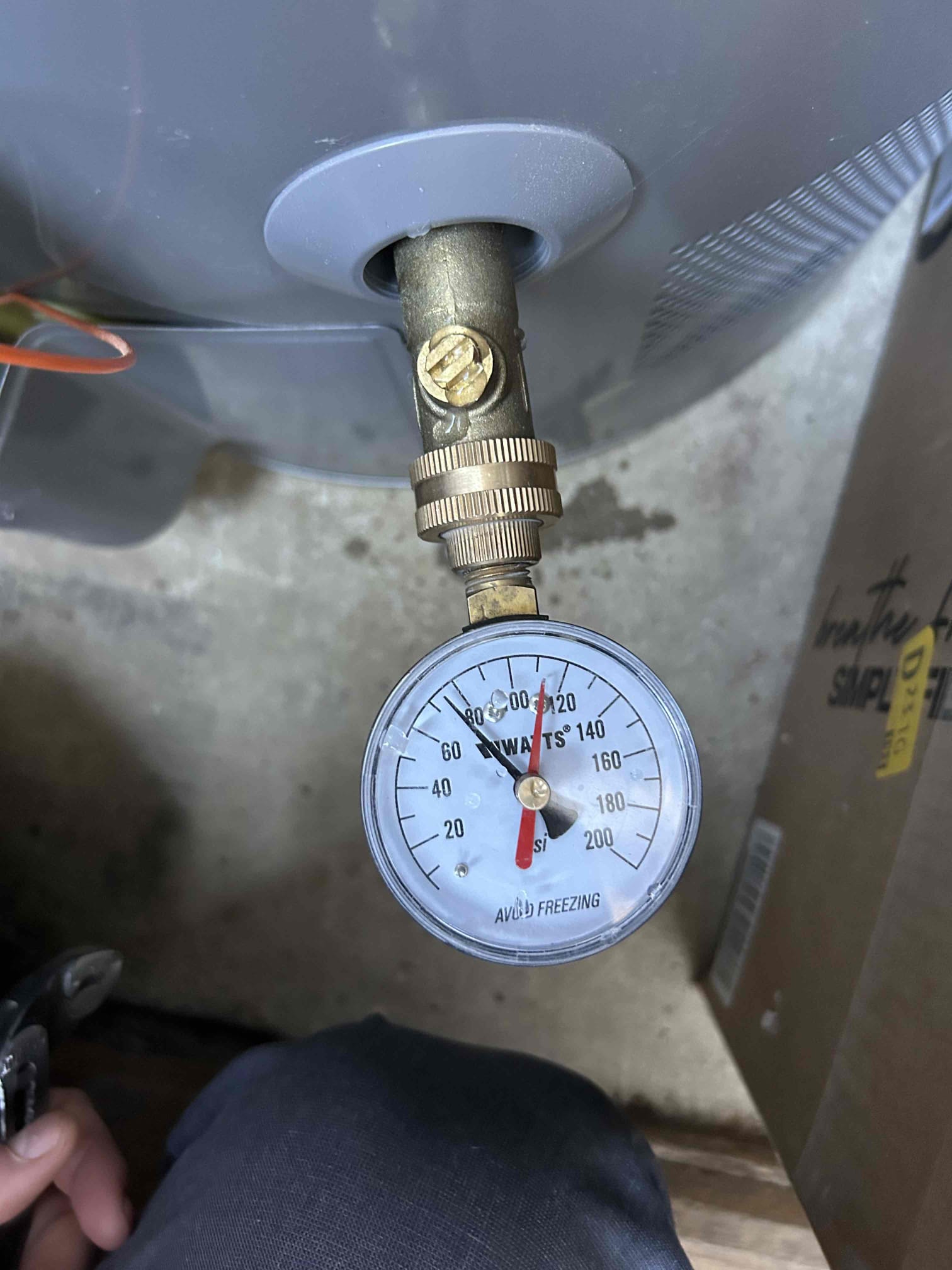 Those customer has a leak coming from what looks to be the tub in one of the bathrooms upstairs how ever in order to actually determine that is the cause I recommend opening up the ceiling to further investigate where the leak is coming from at this time the customer declined and said they just want to re-caulk the tub to see if that fixes it so there is no fix as of right now in addition to that the pressure reducing valve needs to be replaced at some point the pressure is at 80 psi I left a quote for that at this time. No work will be performed 