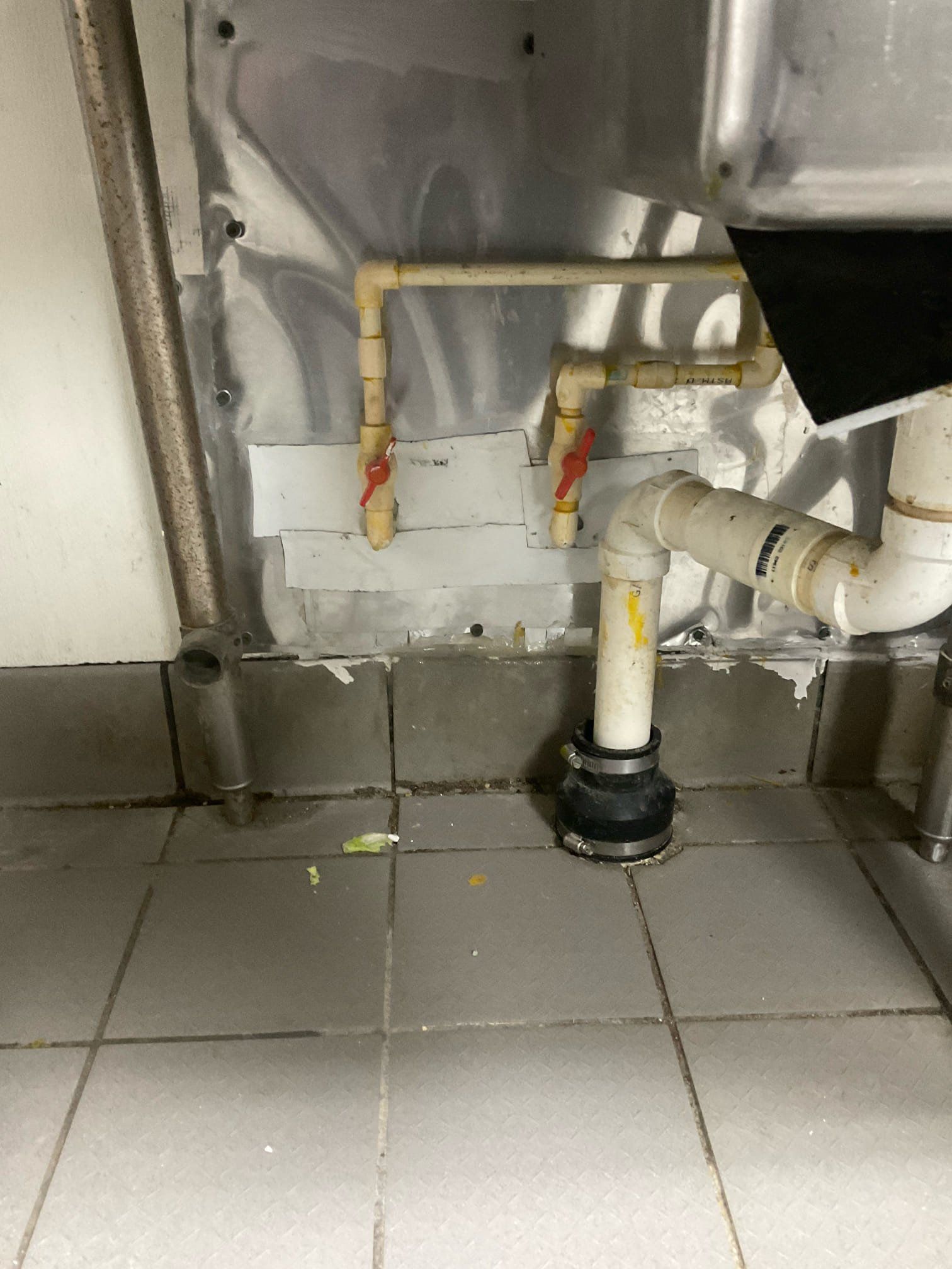 Switched hot and cold from piping under the veggie sink 