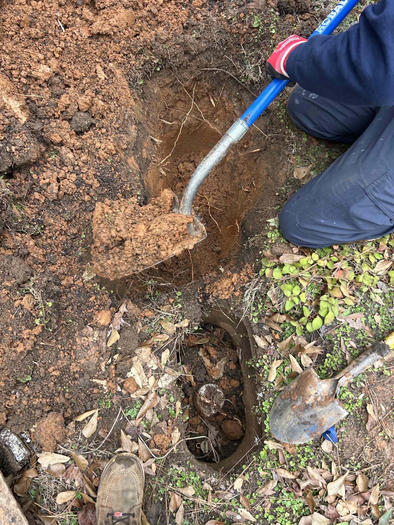 For this customer, we jetted the sewer line from the roof for the kitchen stack. The line was full of grease and once we camera the line indicating that there were no issues there was a small issue with the cast-iron between 26 and 33 feet the bottom of the cast-iron has to run it out so we gave an estimate for that repair. The customer doesn’t want to go to the lining route rather than the repair due to the higher costs with that in mind. The customer also wanted to get their pressure reducing valve replaced because the pressure was very low. It was reading at 40 psi However whenever a toilet was flushed went down to 30 psi indicating the water pressure so therefore we had to locate the pressure reducing valve in order to install a new one. We had to dig it up and install a new valve box along with the pressure reducing valve in a new main shut off valve backfilled with gravel. The customer also wanted the excess dirt in their backyard once that was complete no leaks on the pressure r