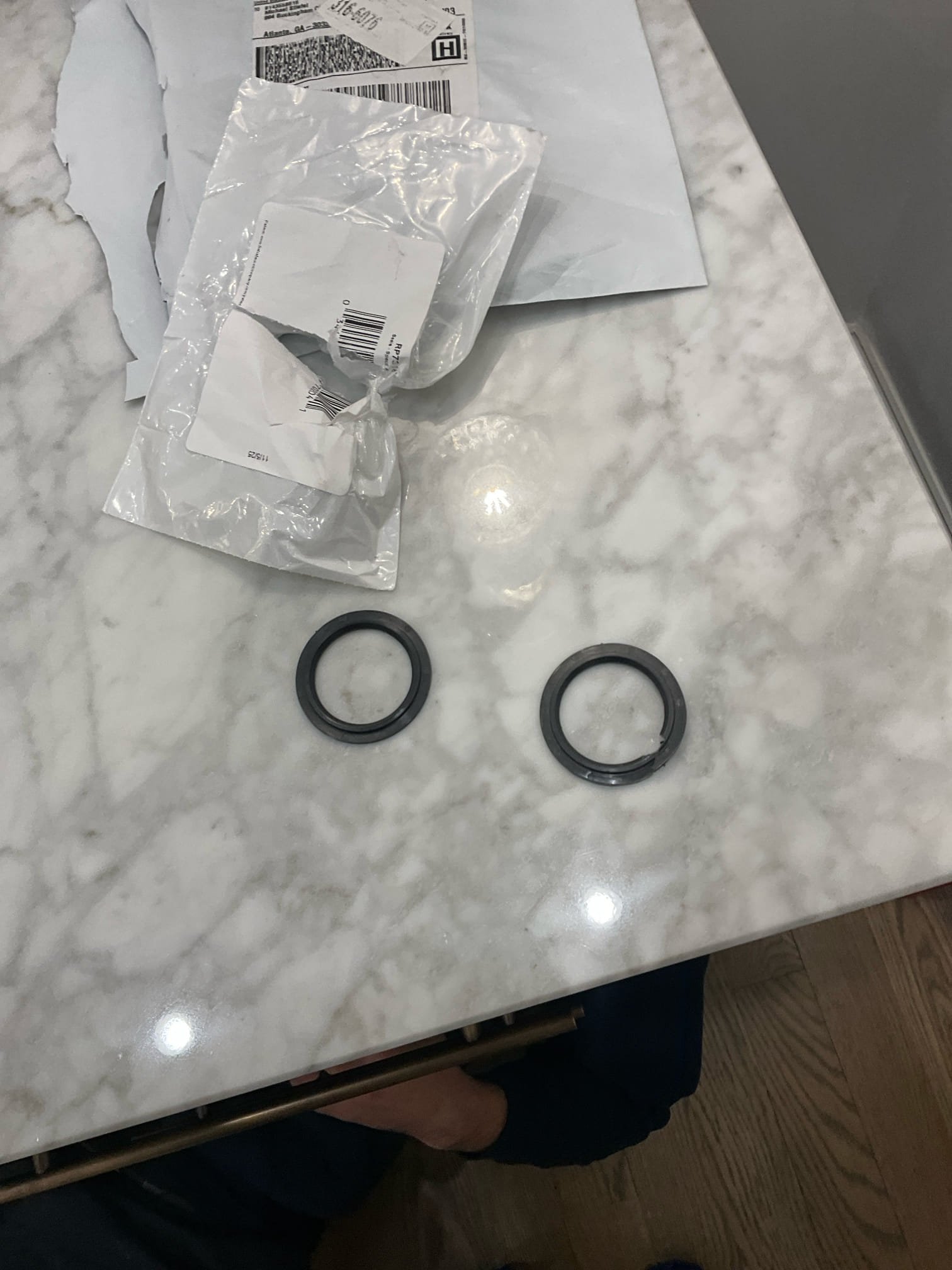 For this job we install a new seal for the customer supplied faucet. In order for us to replace the old seal, we needed to uninstall the faucet amd reinstall the faucet to install the new seal that the customer provided us to install. After the install, we soaked the granite to see if it would leak down, no leaks customer is all set. New seal had the perfect fit, the previous seal looked like it was cut the installed after the faucet was installed. No issues at this time 