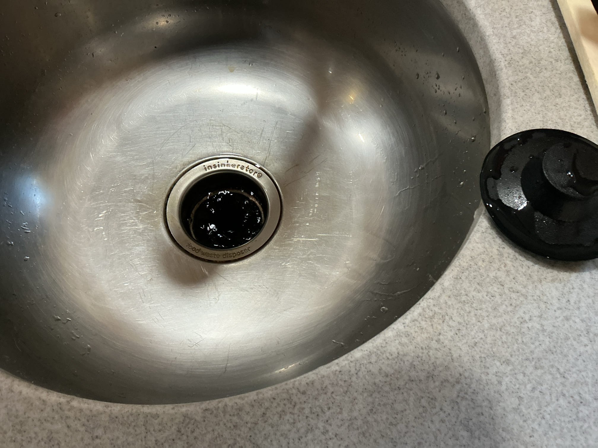 Customer had garbage disposal jammed. Disposal was very seized. Used disposal wrench to unjam disposal. Ran water with disposal on to check for leaks and proper function. 