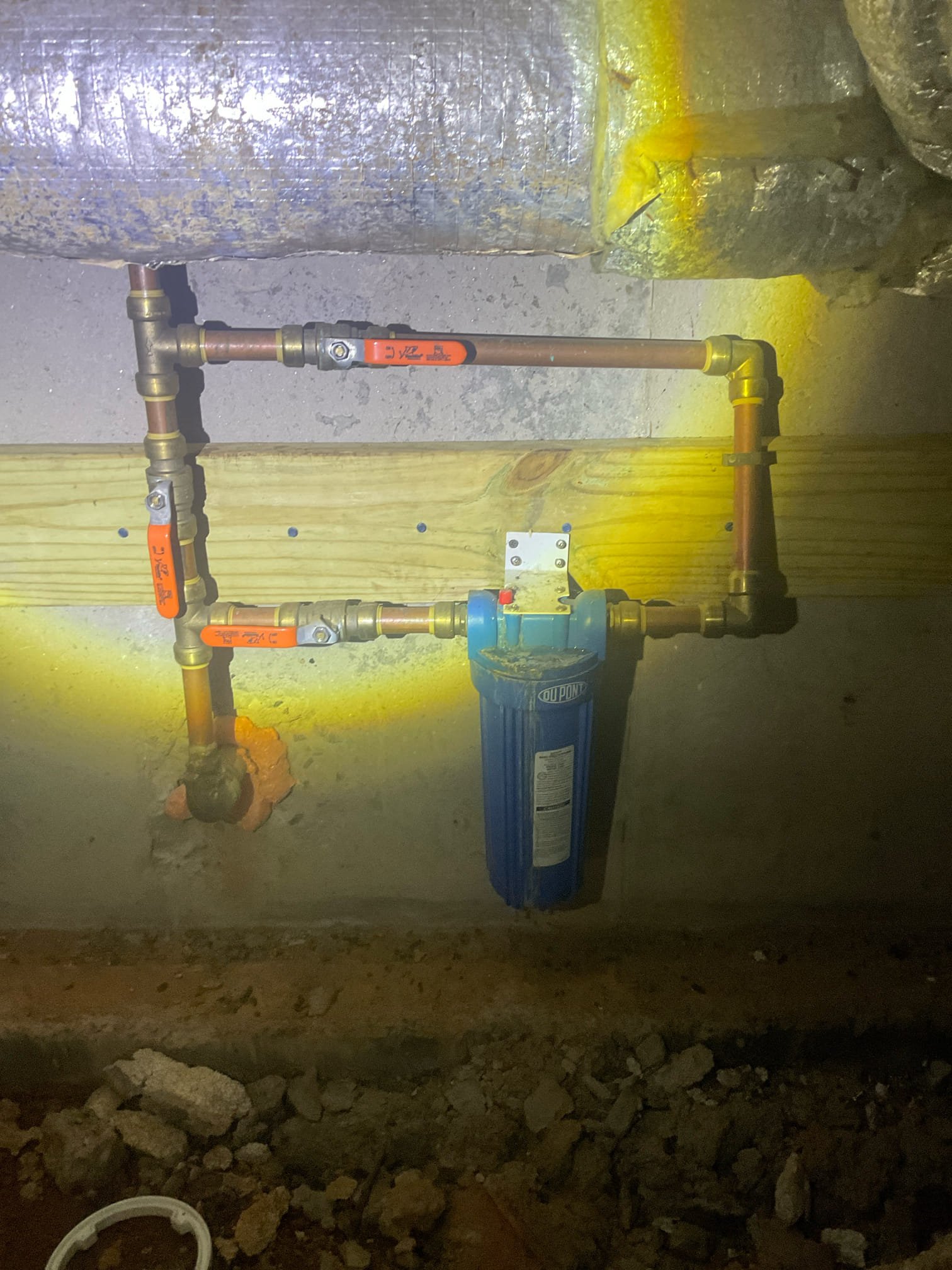 Replace a hose bib in the back of home with new pex A hose bib and add shut off valve inside the crawl space 