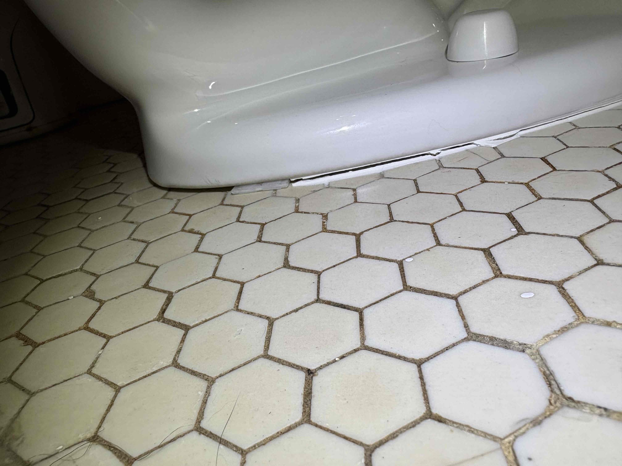 Client called us out due to our recently installed toilet rocking. In original install we had put a toilet shim sticking out the back of the toilet to prevent that issue. It was missing causing the toilet to rock. I got a new shim and cut it to where it doesn’t stick out from under the toilet so it doesn’t get removed again. 