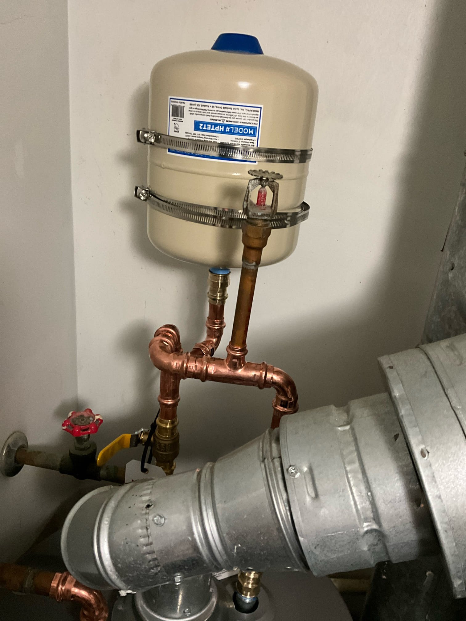 Return to install new water heater. 

Removed old unit, cleaned behind and under. Due to space constraints and restrictions we were unable to place a drip pan. The alterations needed to make it fit would render the drip pan useless. New ball valve installed, thermal expansion tank and mounting bracket installed. New gas sediment trap installed. Unit pressurized and lit. I set one mark below standard at Ms. Pat’s request. Cleaned site and made sure everything was working.

I discussed the benefits of our maintenance membership program, and ensured Ms. Pat is happy with all work today. 

Water to building did not have to be shut down today.