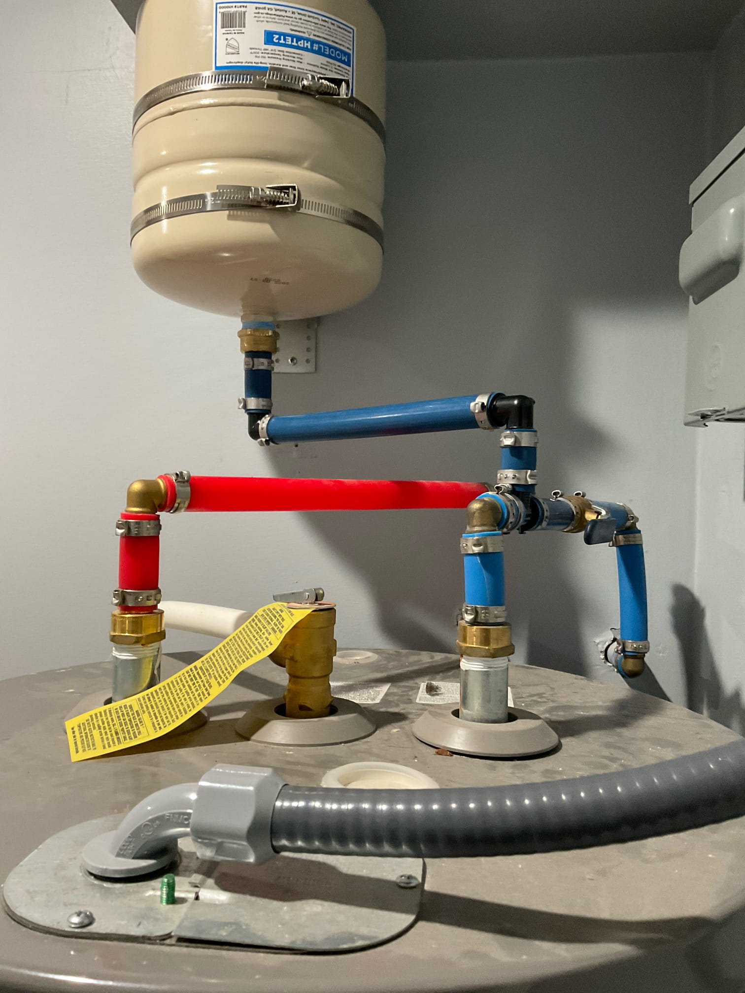 Found high water pressure 100 psi and bad unsupported expansion tank , replaced both today with proper support for expansion tank 