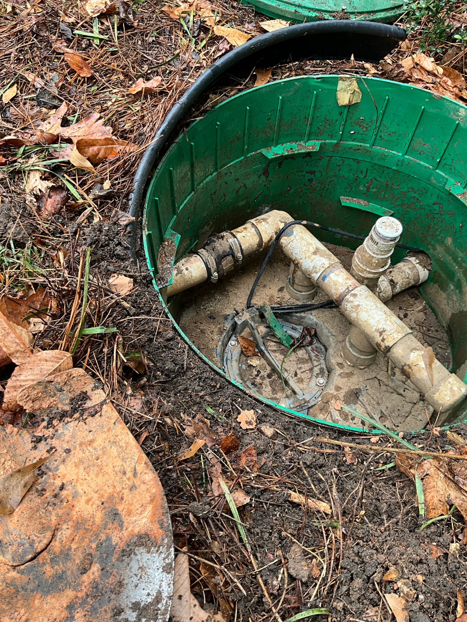 Call for sewage pump alarm.

Arrived and met with Tim. They have a livery dual pump system installed outside for the whole home. The original sewer line had settling issues, which prompted Tim to have the pump systems installed approximately 15 years ago. The system has a few issues. The pumps are very deteriorated, the float switch has failed, the basin cover has settled and pushed the sewer line down approximately one inch, and the air admittance valve needs to be replaced.

I discussed the issues and solutions with Tim. He would like to replace the system due to age and condition. I gave a ballpark estimate, as the plumbing supply houses open on the weekend were unavailable to provide availability of parts. Will return a call or text Monday to confirm availability and schedule replacement.