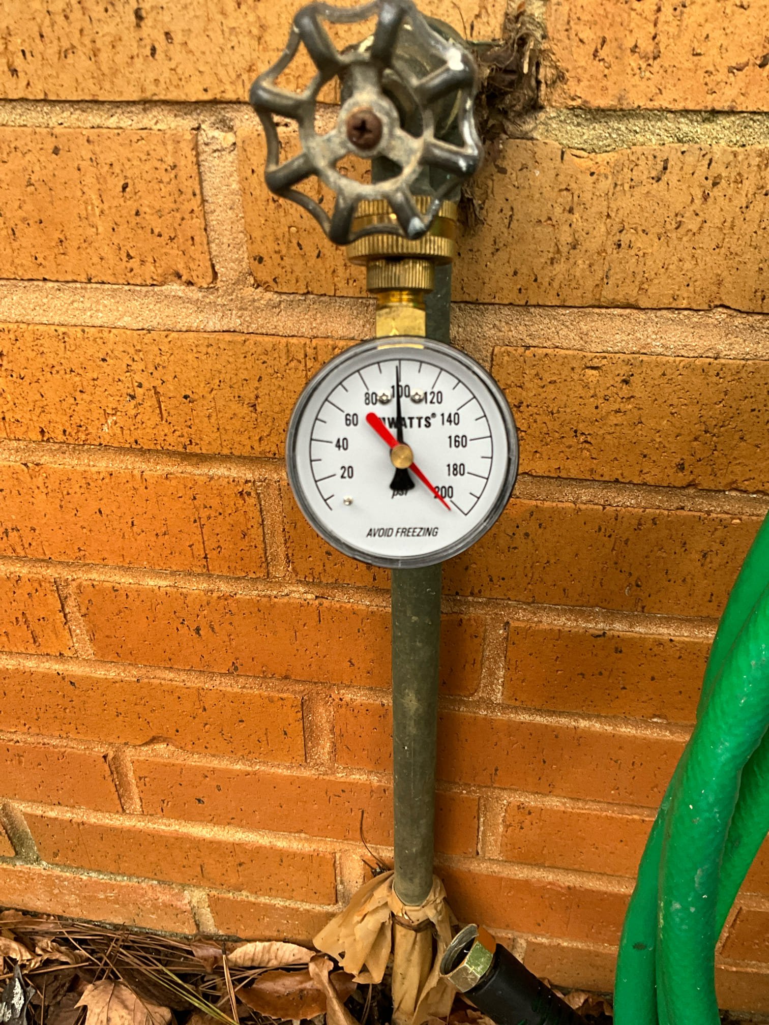  Call for water heater leaking.

Arrived and met with Matt and Angie. They have a 15 year old water heater leaking from the interior tank. Water is draining in to floor drain.

Checked pressure on house and found it to be ~100psi @~330pm on a weekend. Water main appears to be copper, although some galvanized pipe is still present in the home.

I recommend replacing water heater and pressure regulating valve.

I also discussed finance options for this project and offered to assist with financing if desired. 