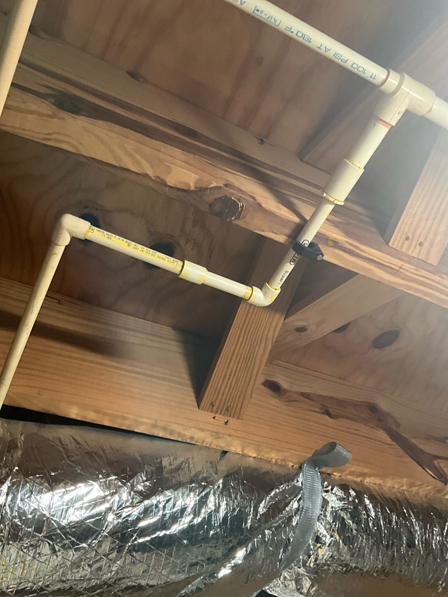 Call for leak in basement and one on main line before house shut off. 

Mr. Alexander would like an estimate only for leak on the main, and repairs for the leak in the basement. I performed the repair on a cpvc reducer, which was a hairline crack on the fitting, by replacing the fitting and a small section of pipe.

Slowly pressurized home, let air out of faucets. 