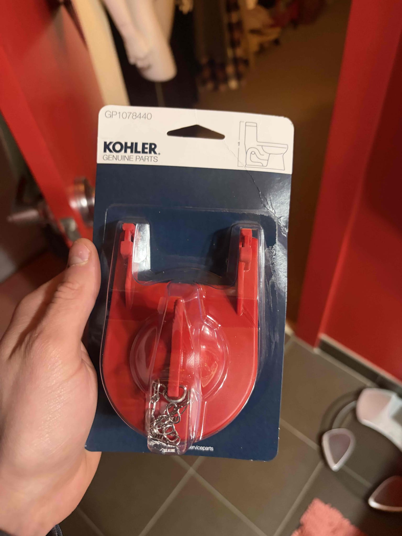 Went back over to the plumbing supply house to get the oem part for the job, the part was a special flapper, once installed no further leak. I recommend to replace the trip lever it is too heavy for the toilet 