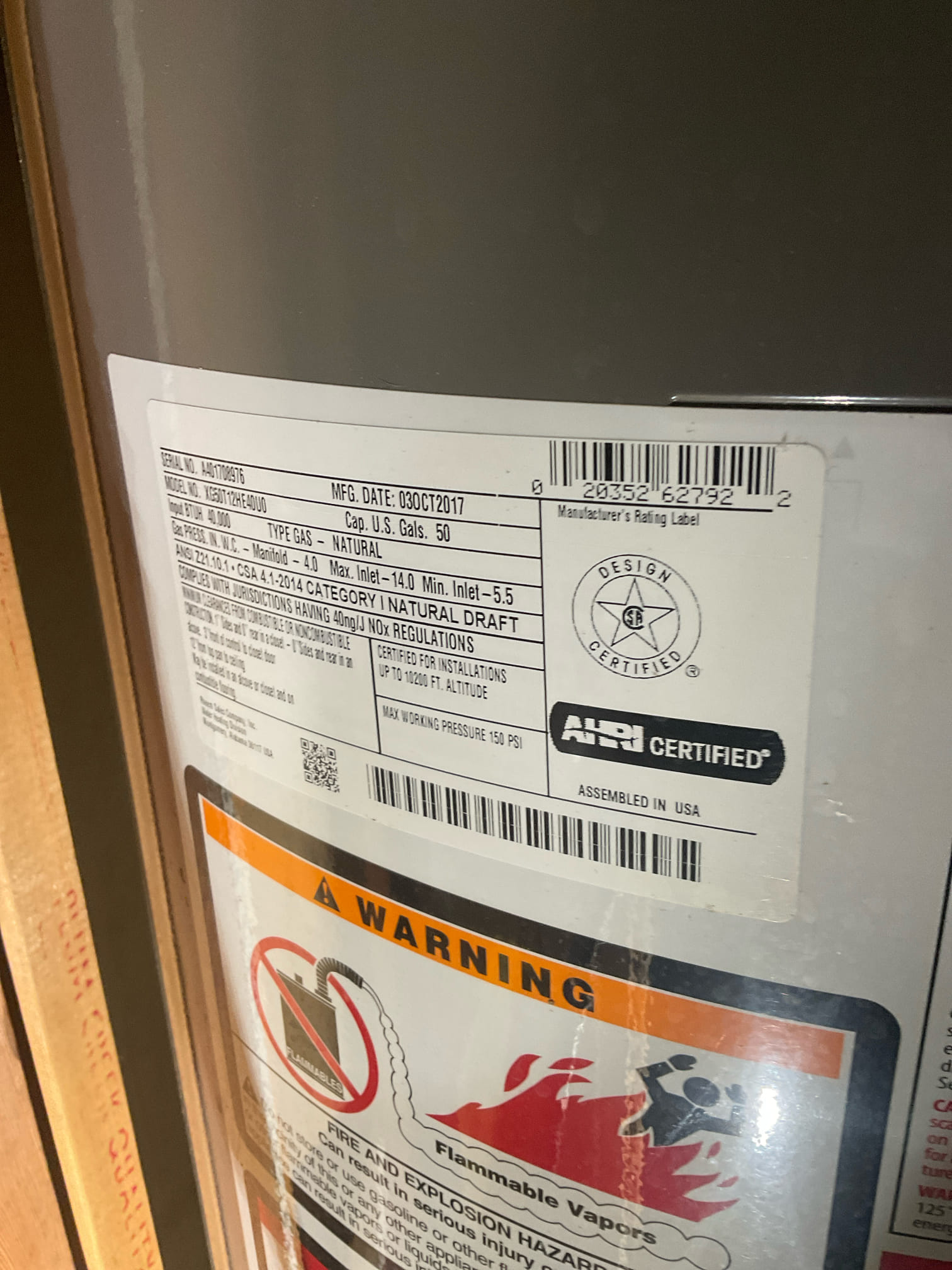 Fixed gas leak underground, replaced a 50 gal gas water heater today 