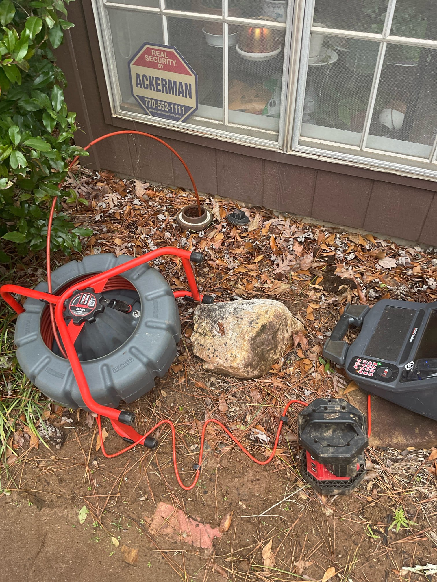 Cleared main line blockage , found old cast iron line 