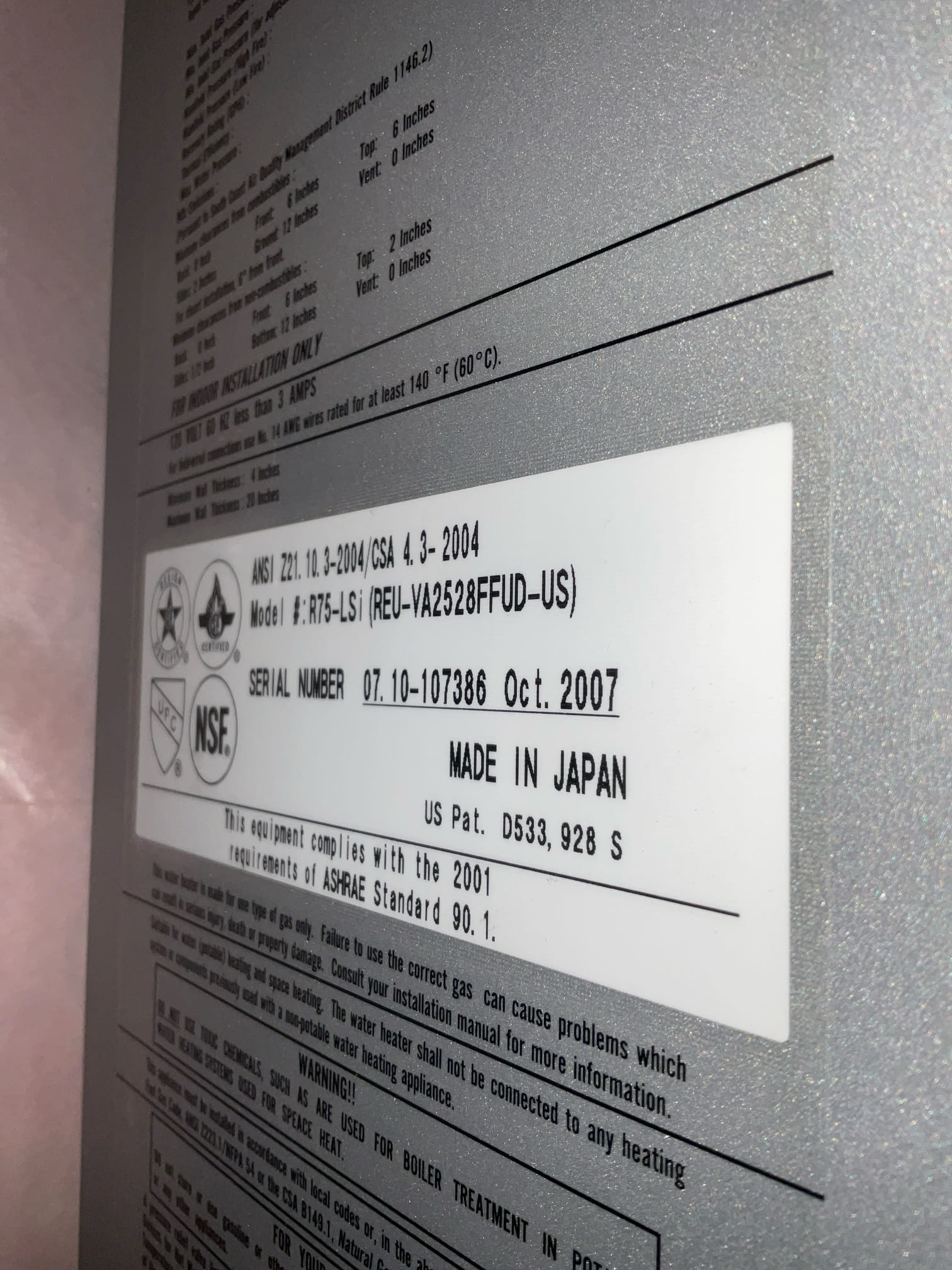 Replaced a old tankless water heater with Navien NPE 240A2 with navirecir system, cross over valve installed under the master bathroom sink 