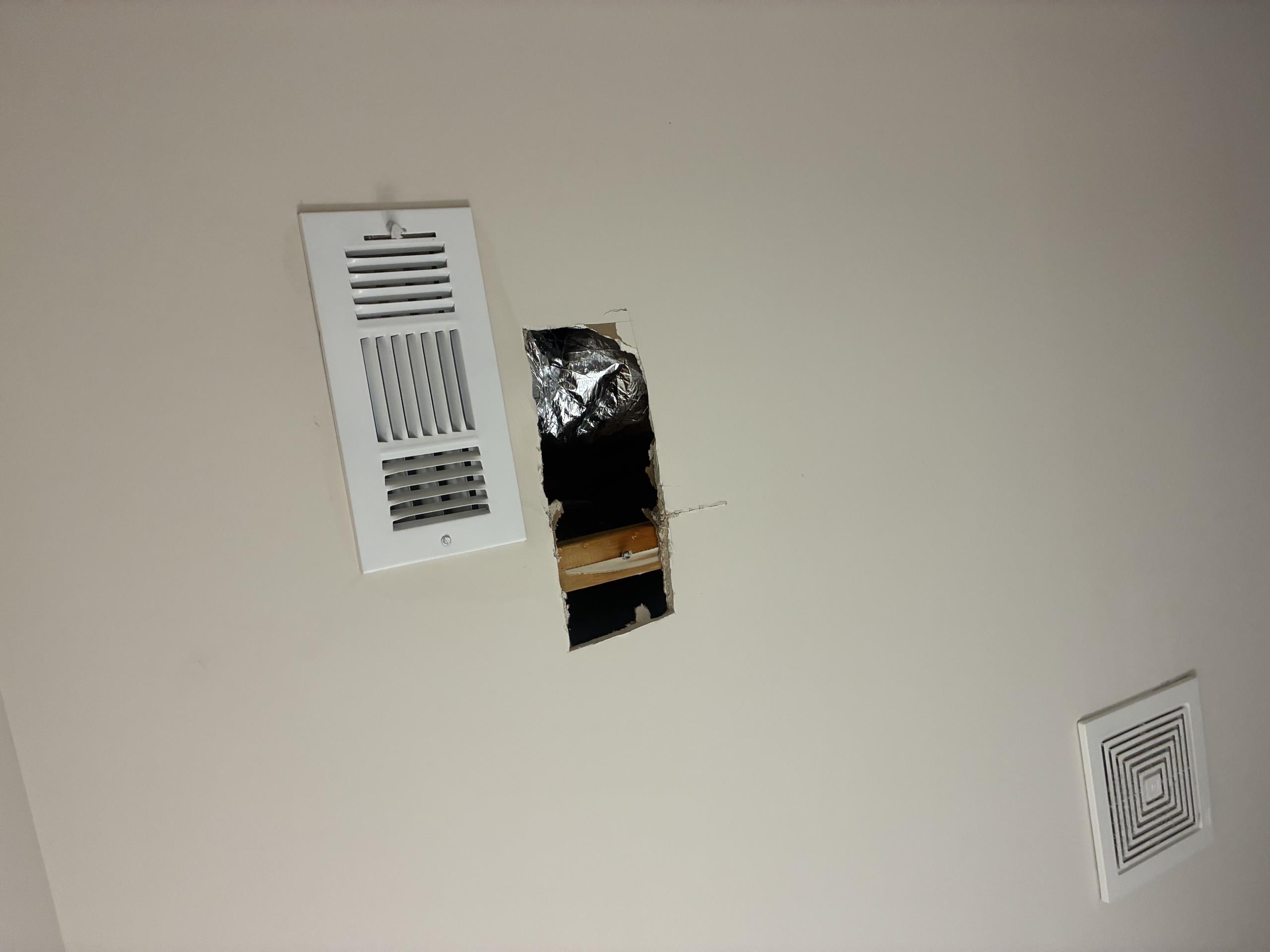 Call for leak in guest bathroom ceiling.

Arrived and met with customer, and spoke with Ms. Jackie on the phone.

This is the second leak within a year that we have repaired. Today I found a leak on the hot water line above the guest bathroom. Line was 3/4 inch red uponor aquapex. This pipe is facing class action lawsuits across the country for defective manufacturing. I cut out the leaking section and installed a new small section of pipe. Covered ceiling holes with plastic.

Removed section left on site. Pressure regulating valve has already proactively been replaced. Thermal expansion tank is operating normally. No other factors appear to have contributed to this failure.

I encourage Ms. Jackie to consider the following to help address this problem.

1. Complete Repipe of home to remove uponor pipes. This involves a significant amount of drywall cutting.

2. Consider a whole house filter to reduce chlorine and other chemicals in the water to tempt to reduce stress on pipes. 

3. Co