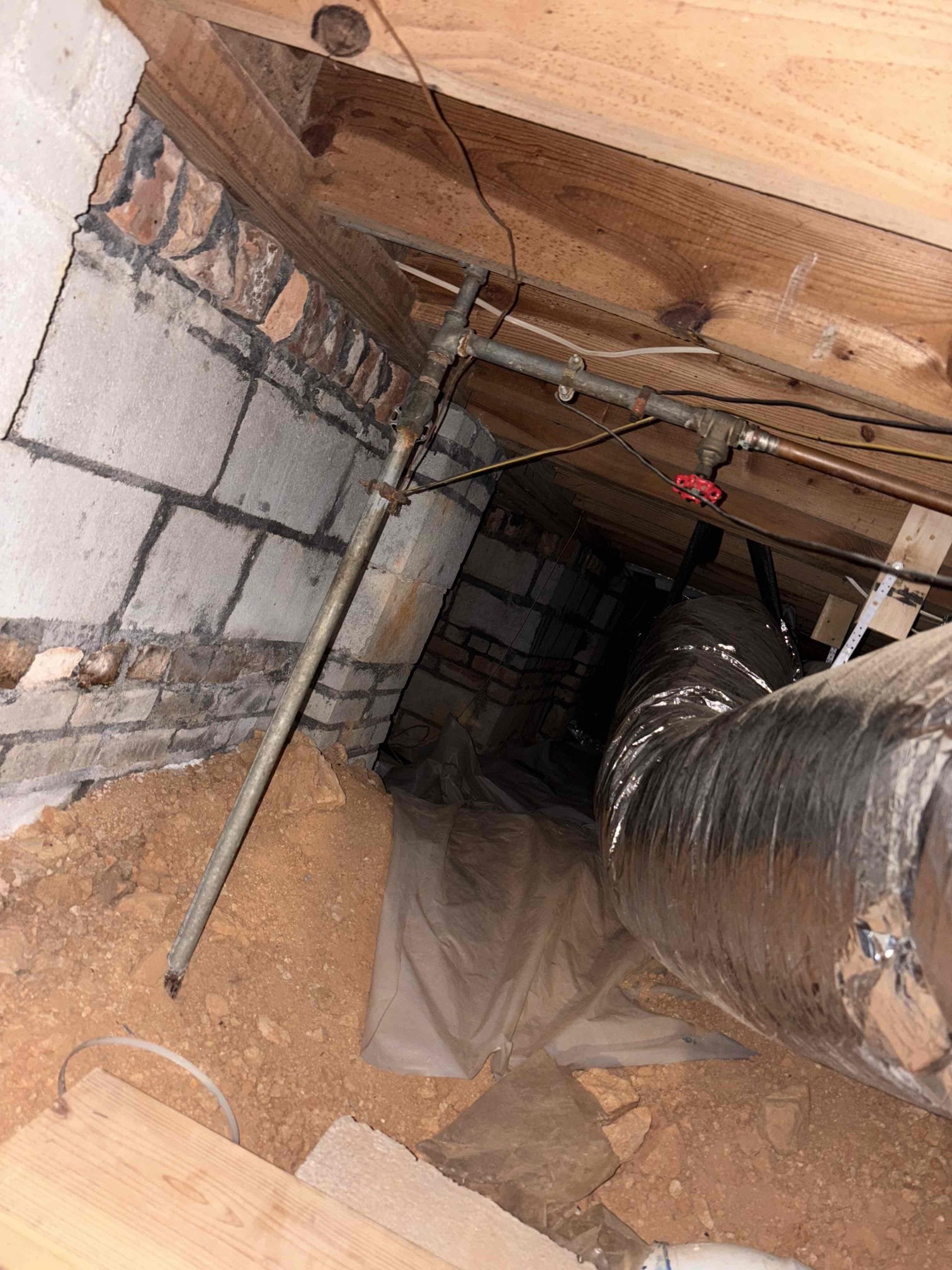 came out today to finish the set out for the remodel victor had done previously in the add on guest sweet above garage. vanity was already installed, and we had to install the widespread faucet in very small space. Also installed the hot and cold shutoffs for that faucet with new compression multi turn stops with new escutcheons and faucet supply lines connected to the new faucet. Installed the drain assembly, glued on trap adapter, then installed a tubular ptrap and extension tube for the drain hookup. We also set the toilet flange on the stubbed up drain pipe and installed new shutoff, escutcheon, and supply line there as well. Set the customer supplied toilet that had been sitting for a while. When we went to test found the toilets components had dry rotted to the toilet and toilet was cracked but still completely functional. We will return tomorrow with new customer supplied toilet and install a new toilet up there. We also installed the black delta shower trim in the shower. Teste