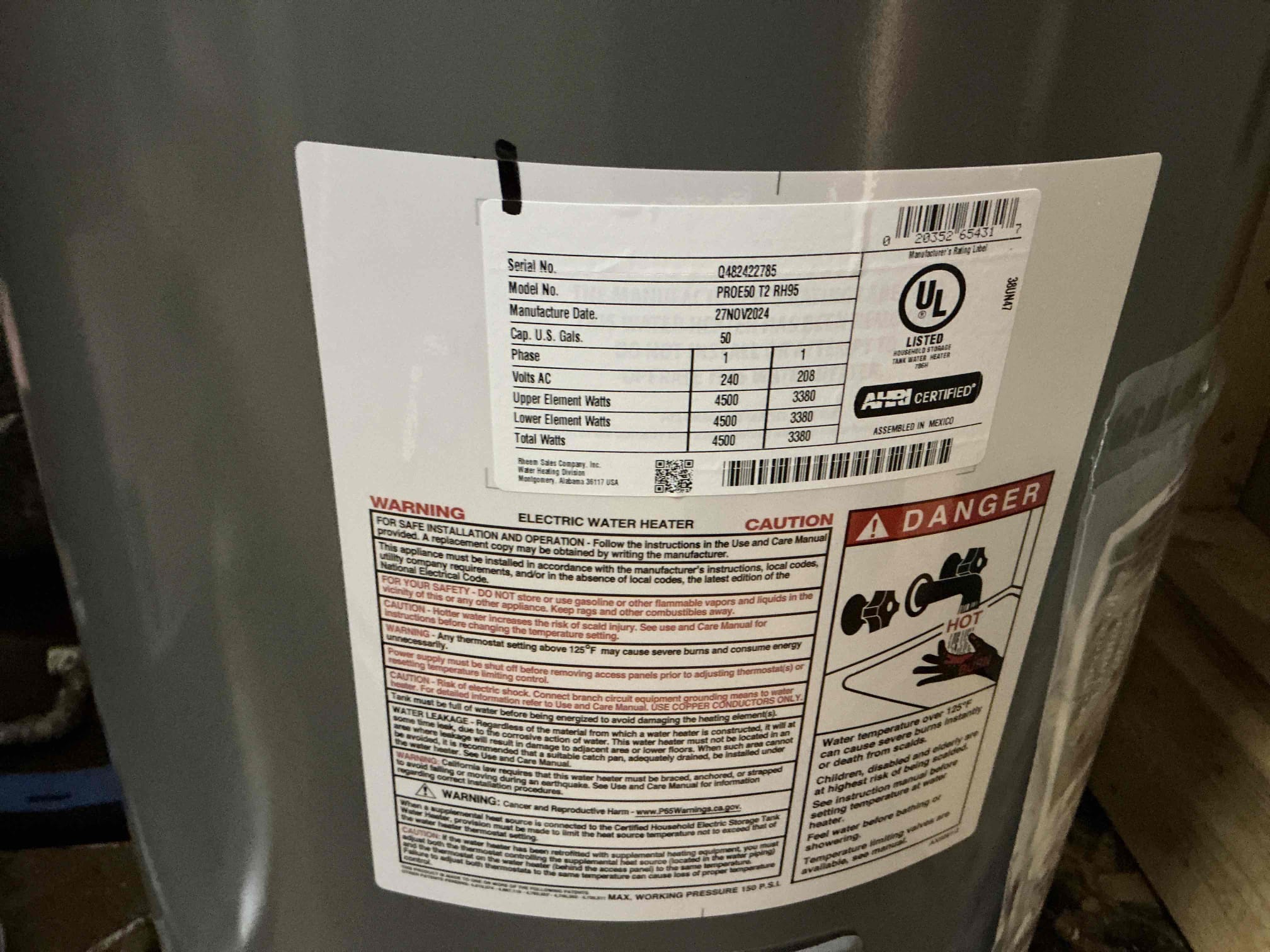 Customer originally called us out due to a freeze related failure at next year hose. Inspection we determine the freeze caused the ball valve to separate, causing some water damage. While on site, we performed  the thorough evaluation of water system as a whole.During this evaluation, we found both 264 262‘s water heaters to be extremely aged and recommended replacement due to the condition. Customer approved replacement.

Customer’s mother occupies the the 264 side of the property. During evaluation of the unit, we tested the existing pressure and found the water pressure to be  high, indicating that the PRV had failed. Customer approved PRV replacement new PRV was furnished installed and pressure was retested to confirm proper regulation within a safe operating range. Customer also opted to replace half inch shut off valve for exterior hose bib. However we did notice line was still frozen customer opted not to fix at this time.

We did furnish and installed 250 gallon electric water 
