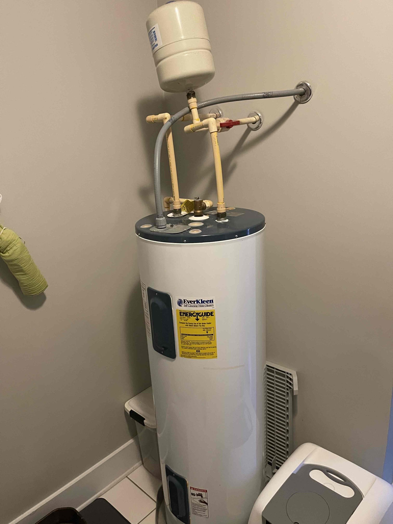 Came out for a water heater from 2006. After discussing some options, homeowner elected to just replace his 50 gallon electric water heater. Installed new tank and slid the install closer to the wall. Tested to ensure proper function and a leak free installation. Confirmed unit had power. No further issue at this time. Thank you for choosing Chen Plumbing!