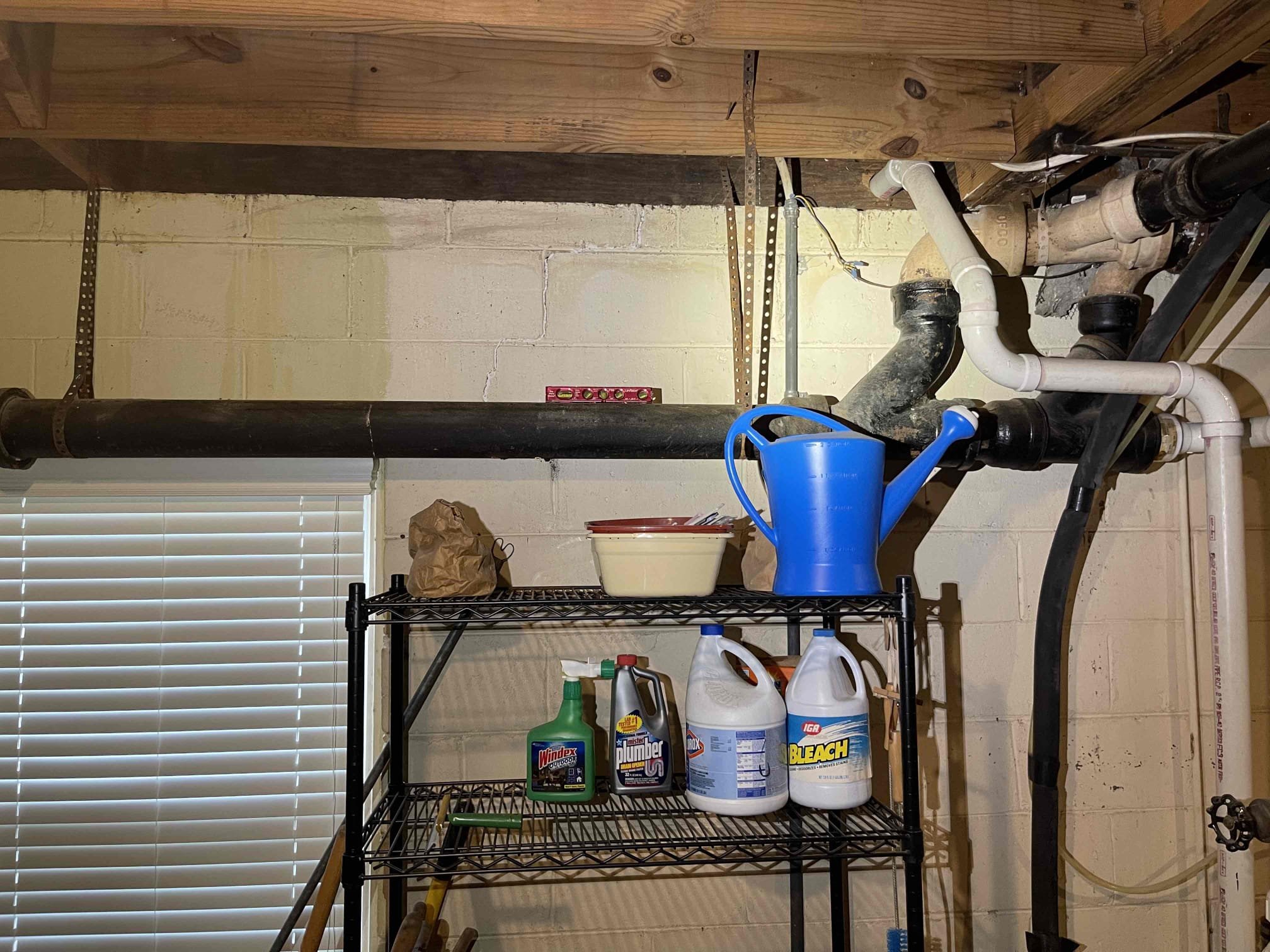 Cast iron line to the back bathroom/kitchen is back pitched. Left quote to replace the piping and restore proper pitch. Also left quote for the water heater as it is from 2014. Gave quotes to tenant for him to reach out to the landlord about. 