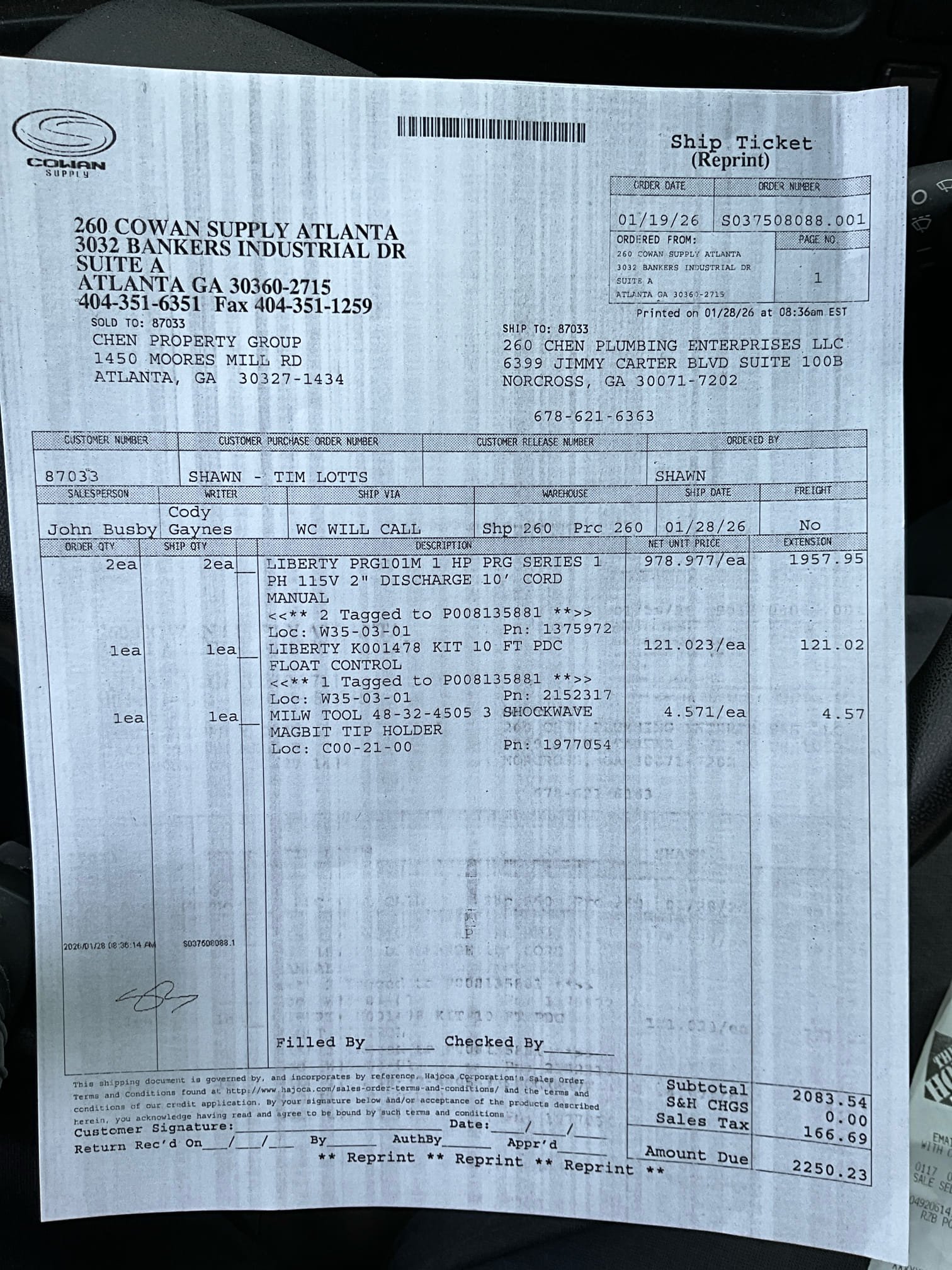 Return to install two liberty pumps and a float switch on a duplex grinder system. 

We dig up basin lid and lifted and shifted it to be level. Removed two pumps and the float switch, required to junction box near system. Installed new check valve outside of basin to replace failed check valve. This item was done as a courtesy at no additional cost. 

While on site, we reconfirmed history of system and components with Tim. He did mention a concern with the electrical. Stating that the plug in was required to be a gfci grounded switch, but there were concerns with daisy chaining grounds in such a way. Tim eventually elected to return the outlet to a normal outlet and has stated he hasn’t had any issues since then. There is also a concern that the alarm box may have been damaged or otherwise gone through stress with recent pump and alarm issues. I have tested 5e pumps and everything appears to be working as intended at this time. I was unable to replicate anything that may cause concern.