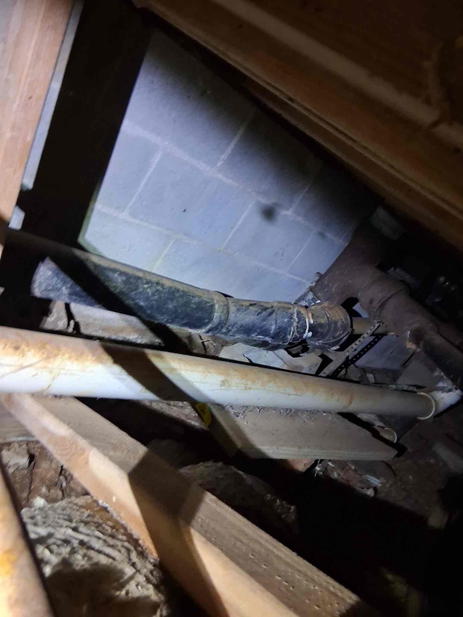 Client called us out today due to their hose bib on front of home bursting from the cold weather. While investigating in crawlspace I found another leak just beneath the tub shower. In closet behind tub is the nat gas water heater. It seems the copper pipe running up to the water heater is leaking slowly right around floor level in crawl space, due to it being touching an old galvanized pipe for long period of time. Will leave estimate for that repair, as well as repiping all the old drainage pipe in crawlspace. If client does finance job, wouldn’t be bad idea to consider the water heater also. It’s at least 10 yrs old, estimate included for that as well.

1 yr warranty on today’s work.


Checked water pressure and it was over 100 psi, safe range is 50-79 psi. Home did not have a pressure reducing valve which is why pressure was so high. We turned off water at meter, to then go in crawlspace and pipe in the new whole home water shutoff ball valve, new pressure reducing valve, new tee f