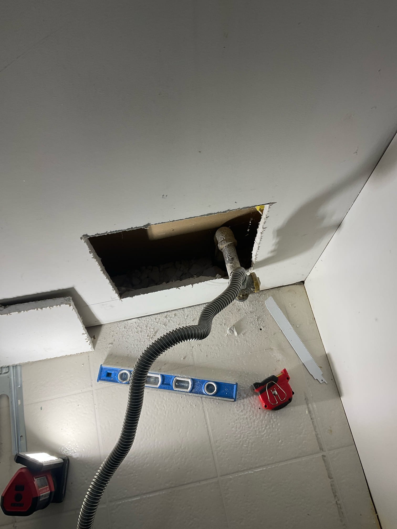 Shut off gas to home and Move gas line for stove to sit flush with wall.

** Water heater is old and Chen plumbing won’t be responsible for relighting**

Customer stated that they needed gas line moved in order for stove to sit flush with wall. Went ahead and shut off gas to home and reworked gas line coming up to stove. Turn gas back on and tested for leaks. Didn’t notice any gas leaks at this time. Also tested stove and stove is working properly. Now stove isn’t sitting flush to wall because of plug for outlet. Stated to customer that an electrician will have to be called out to get that corrected. Once again, test for gas leaks, and none were present. Cleaned up work area.