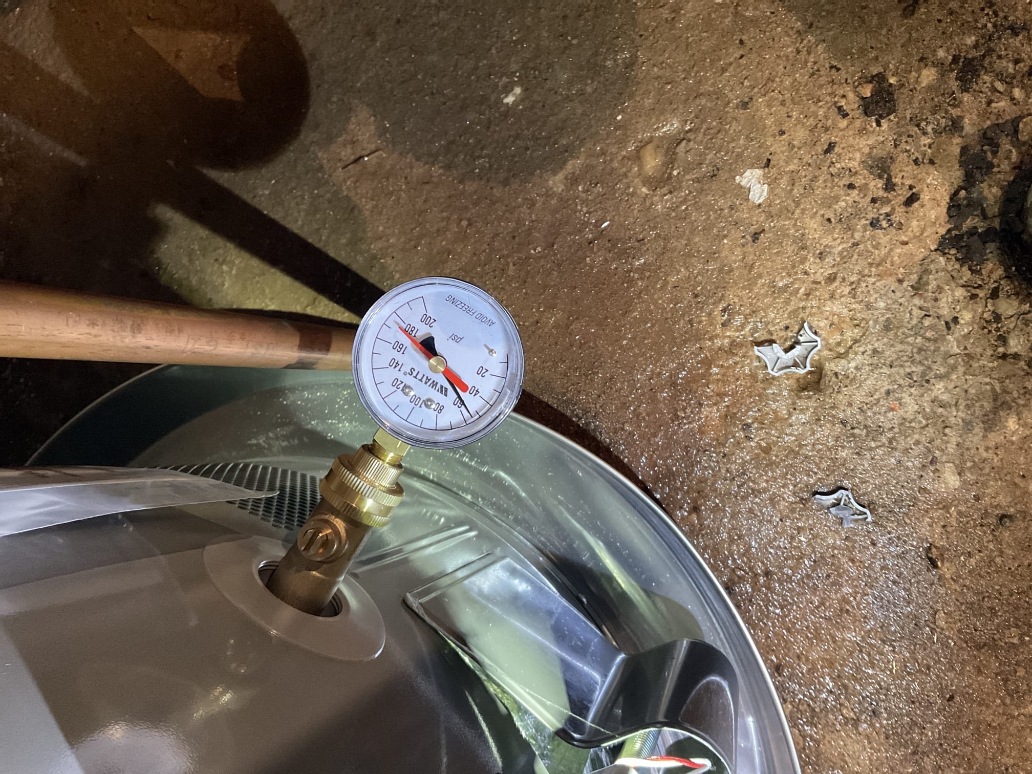 Remove existing water heater and haul away. Furnish and install new 40 gallon gas short water heater with new thermal expansion tank and tank shut off. Also rework vent. Install new hose bib and new line for hose bib with new shutoff valve.

Installed 40 gallon gas water heater and corrected vent. Tested no leaks were present at this time and water heater was working properly. Cleaned up work area. Also found leak on cast-iron piping and will send Customer estimate to get that taken care of as well.