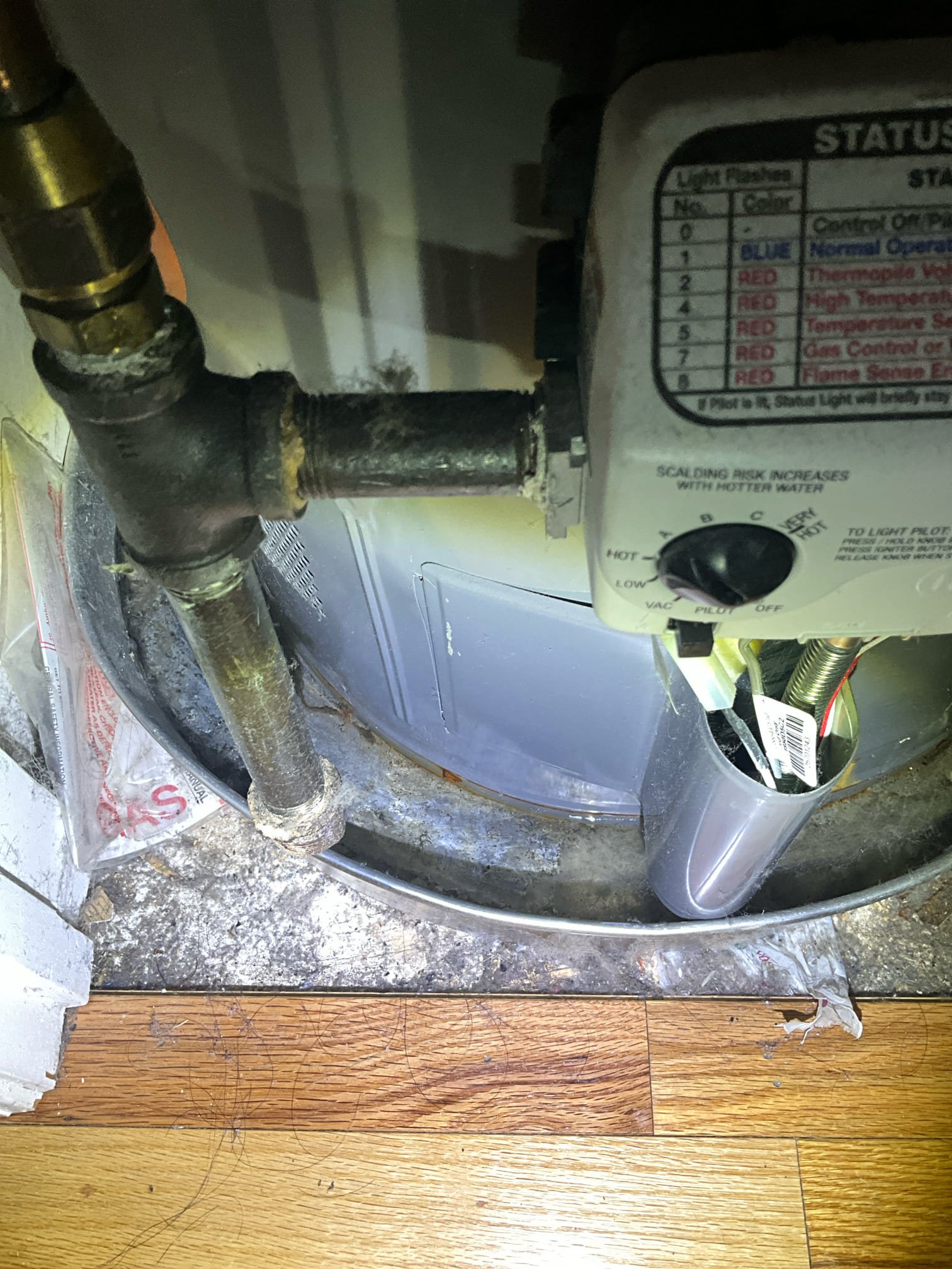 Customer has water leaking from tank on a 6 year old water heater. Checked house pressure in the mid 80s and gave customer quote for a new 40 gallon gas water heater with a new prv. Customer had questions and concerns that I addressed on site. Informed customer of the risks of an active leak. Offered same day service and customer declined. 