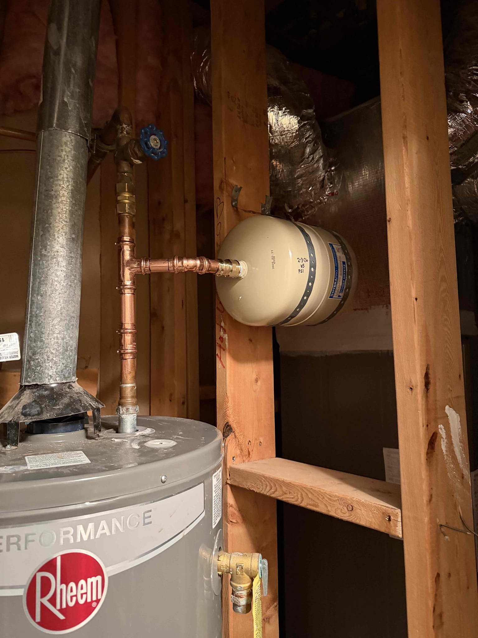 Customer contact details regarding a reported leak in the garage. Upon arrival, the issue could not be re-created, customer was advised to monitor the area and notify us if the issue occurs. 



During the thorough system evaluation, we identified the water heater was missing to require thermal expansion tank and had multiple code related violations. These findings were explained to the customer, along with the potential risk of property damage if not addressed. 





Customer elected to proceed with installing a thermal expansion tank and performing a water heater flush. All work was performed and completed to professional standards and confirmed to be operating properly at the time of departure.