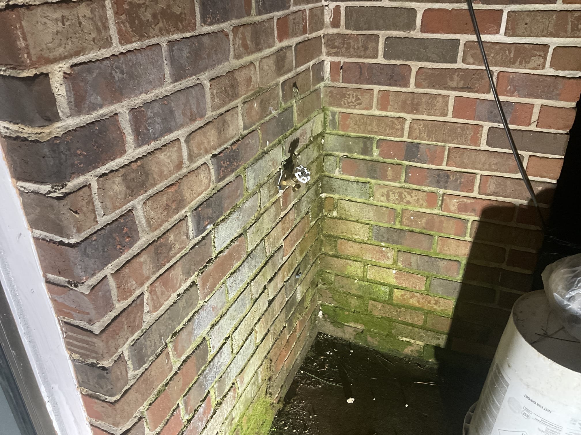 Open the wood panel wall , installed a cut off valve and new hose bib 