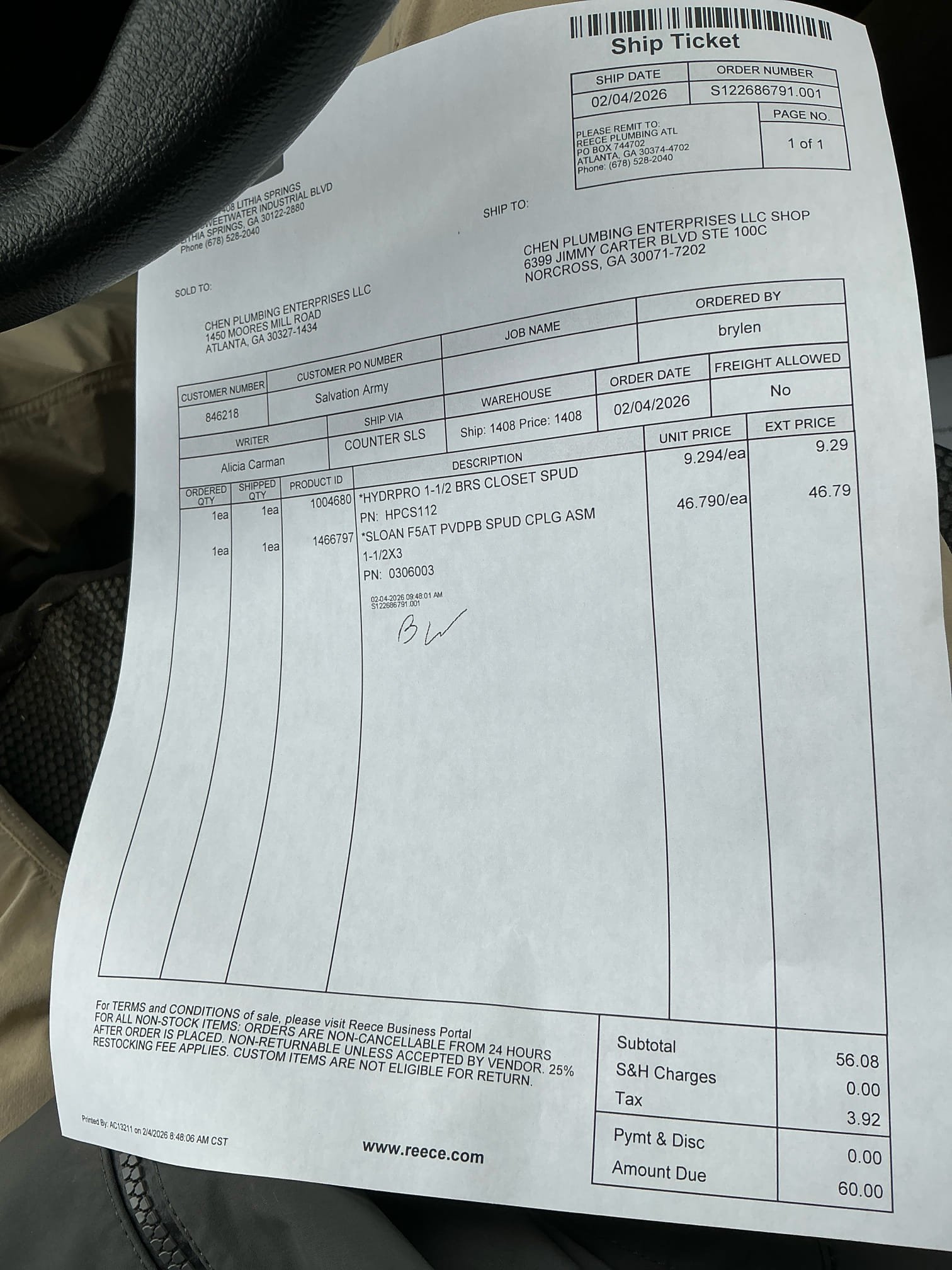 Was called out due to a urinal leaking at the spud connection in the new building men’s bathroom. Removed the valve and trim and found the spud to be barely inserted into the hole and it was pretty corroded. Removed old spud and installed new urinal spud. Put trim back on and tested, no issues. 

That urinals shutoff has a slight drip, maint is aware. 

Bill out. 