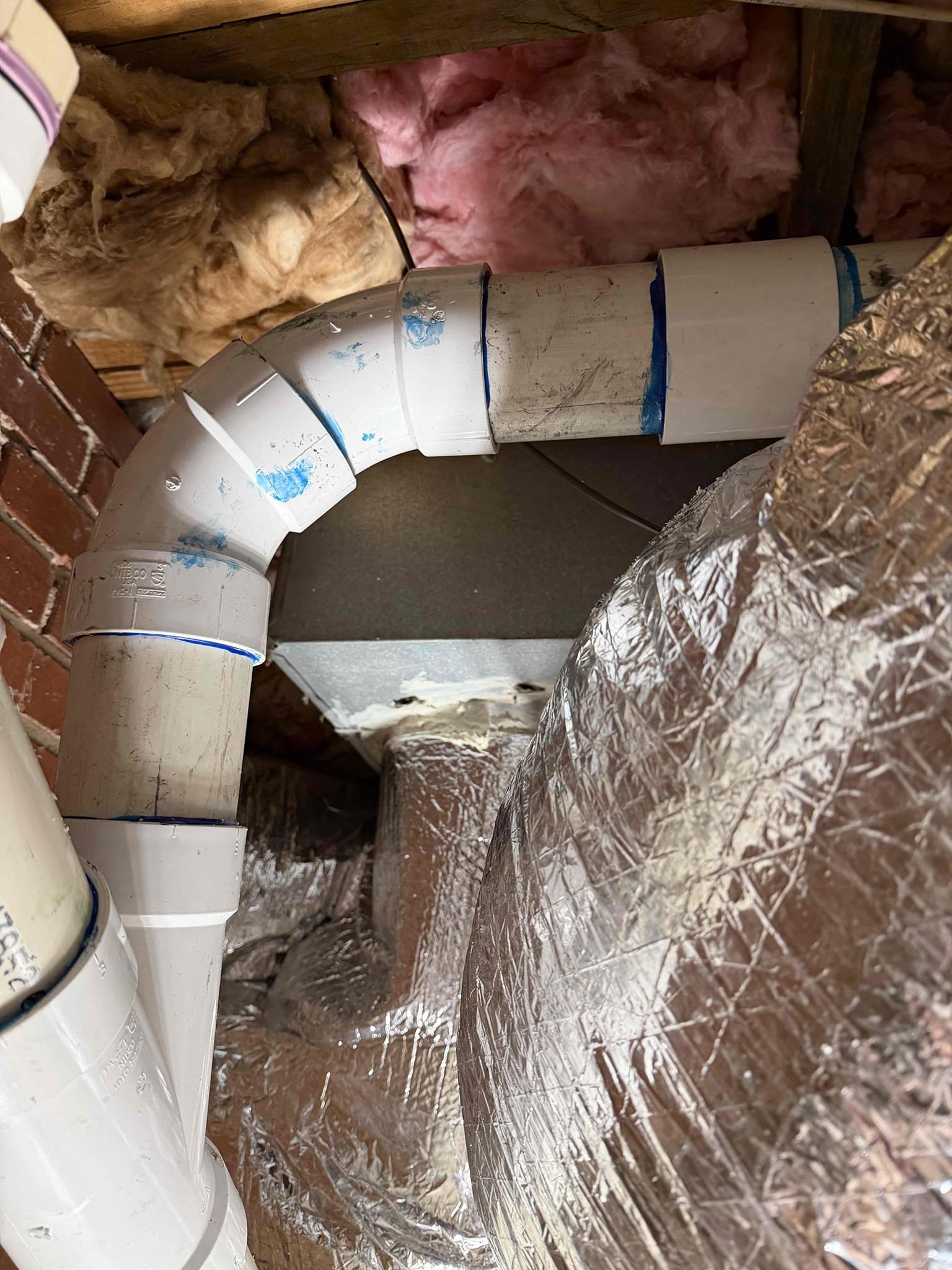 Run snake through kitchen drain line and clear stoppage. Afterwards run camera and inspect line.
Remove section of old cast iron piping and replace with pvc. Reroute kitchen drain to different drain and cap off old drain.

Customer stated that kitchen sink was backing up. Gave customer quote to run snake and customer agreed. Went ahead and ran snake and afterwards ran camera from clean out. Found out there was a lot of sludge buildup in pipe and recommended customer replacing section of cast-iron with PVC and customer agreed. Went ahead and cut out section of cast-iron and capped off drain. Rerouted drain to tie into another drain line. Afterwards filled up sink multiple times to test and now kitchen is draining as it should and no leaks were present at this time. Cleaned up work area.