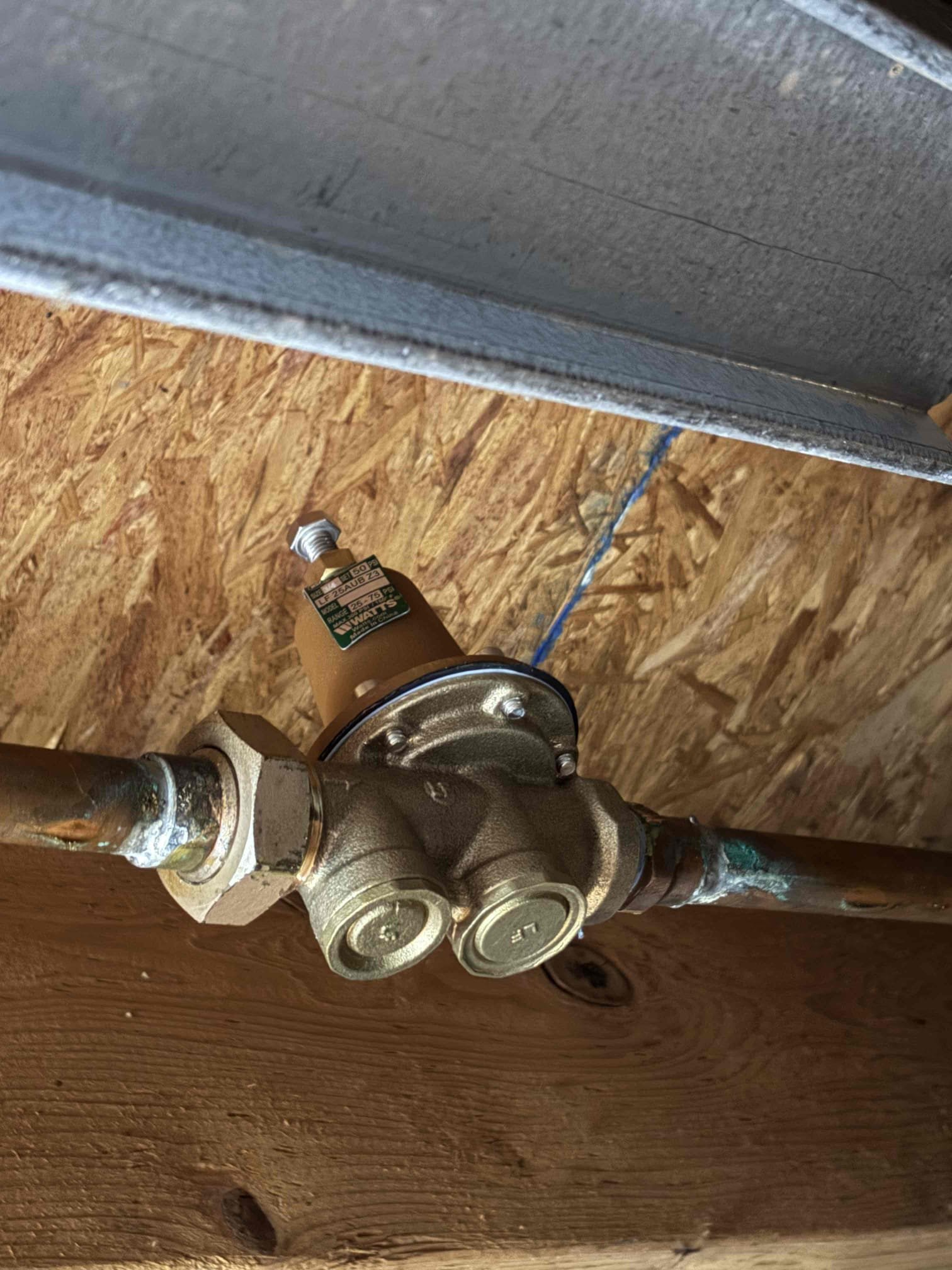 Customer called us out today to get a gate valve replaced with a ball valve, the customer had a leak coming from the gate valve it had froze and customer wanted us to take care of it. So therefore I cut the old gate valve out and installed a new 1/4 ball valve requested by the homeowner. Once installed turned on the water and there are no leaks. Customer had the pressure reducing valve replaced sometime recently by another plumber so therefore the pressure went down to 60. At this time there are no further issues.