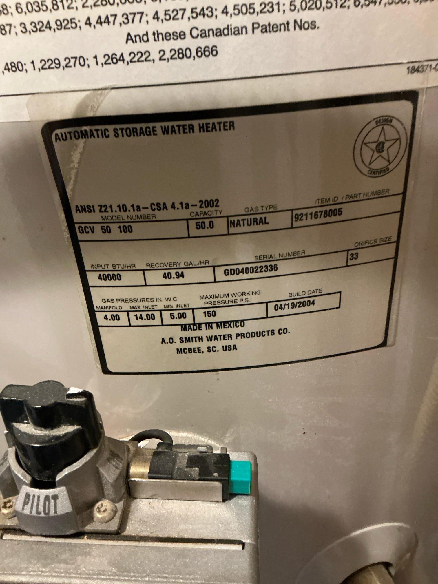 Customer contacted us due to leak in the water heater area. Upon arrival, we identified active leak at the temperature and pressure relief discharge line .after  evaluation, water pressure was tested and found to be extremely high at approximately 130 psi. Due to the unsafe pressure levels and the age of the existing 50 gallon water heater, we recommend installing two pressure reducing valves to properly regulate incoming water pressure. We also recommend replacing the existing water heater, correcting improperly, installed thermal expansion tank piping, and reworking associated piping as needed to prevent future leaks and to facilitate maintenance in the future.