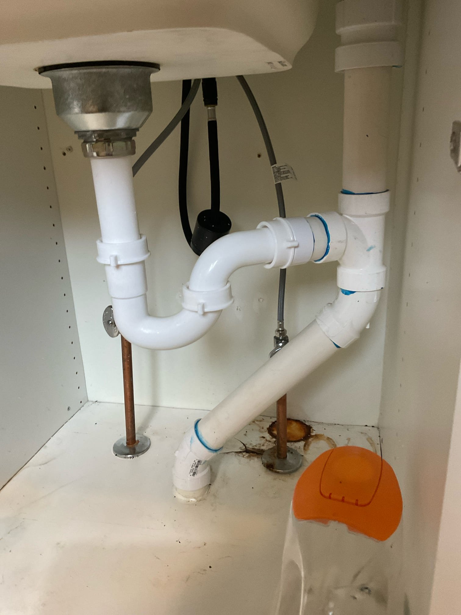 Returned and did quoted work. Installed customer provided faucet and also rework drain. Also as a courtesy item replace basket strainer and snake through drain. Tested all work and no leaks were presented at this time and sink was draining as it should. Cleaned up work area.