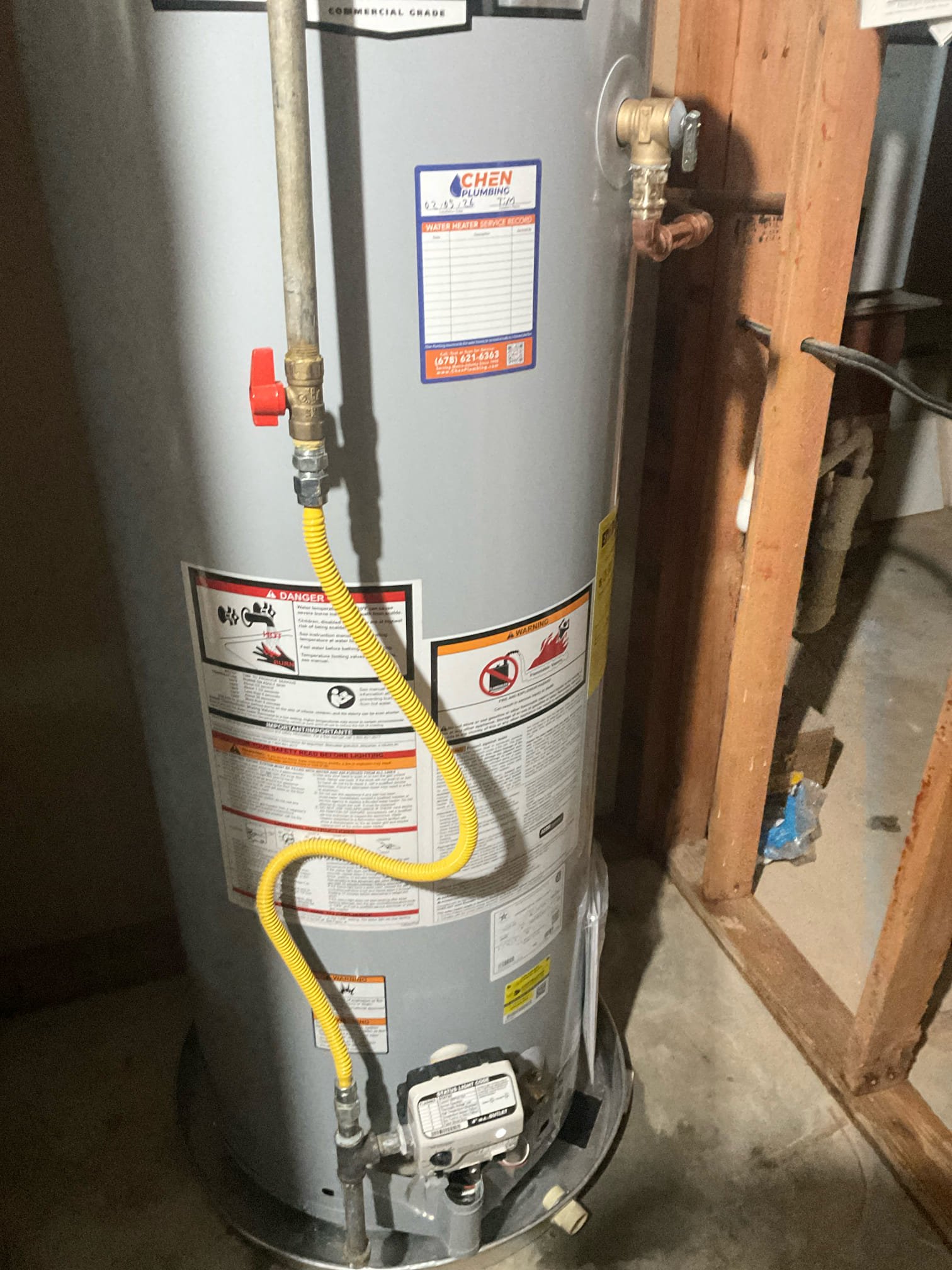 Replaced a Rheem 50 gas water heater with AO smith 50 gal gas tank , installed 4 years warranty extension kit to make 10 years warranty for tank 