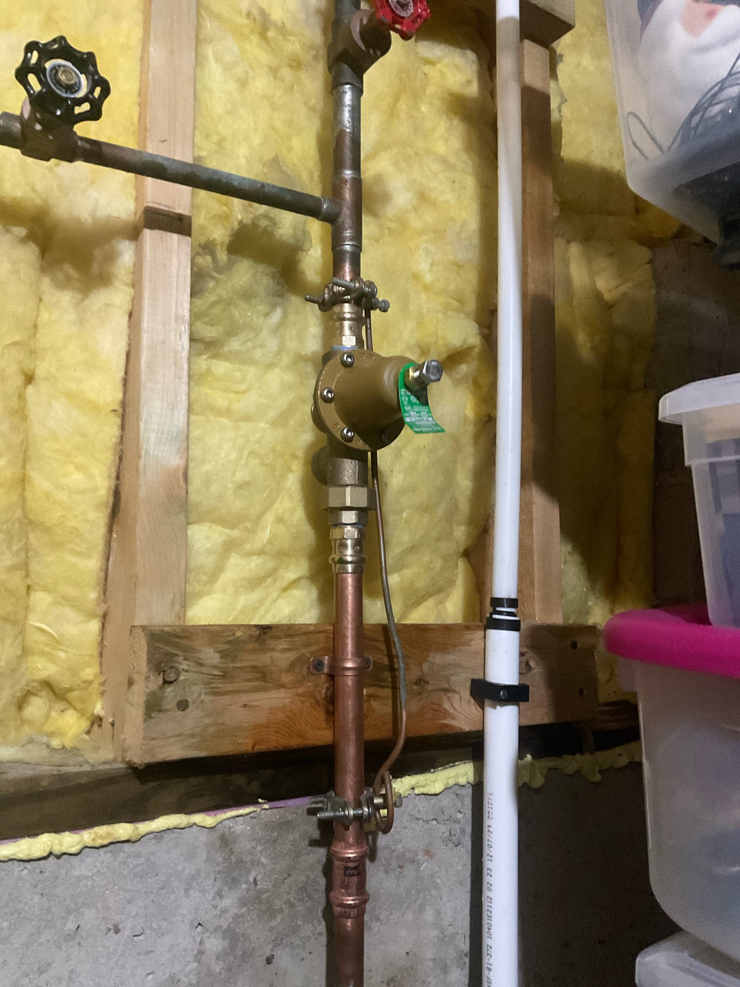 Checked water pressure is at 95 psi , we replaced a old pressure reducing valve in basement today , set pressure at 65 psi 
Also discussed and signed memebership with customer, thank you !