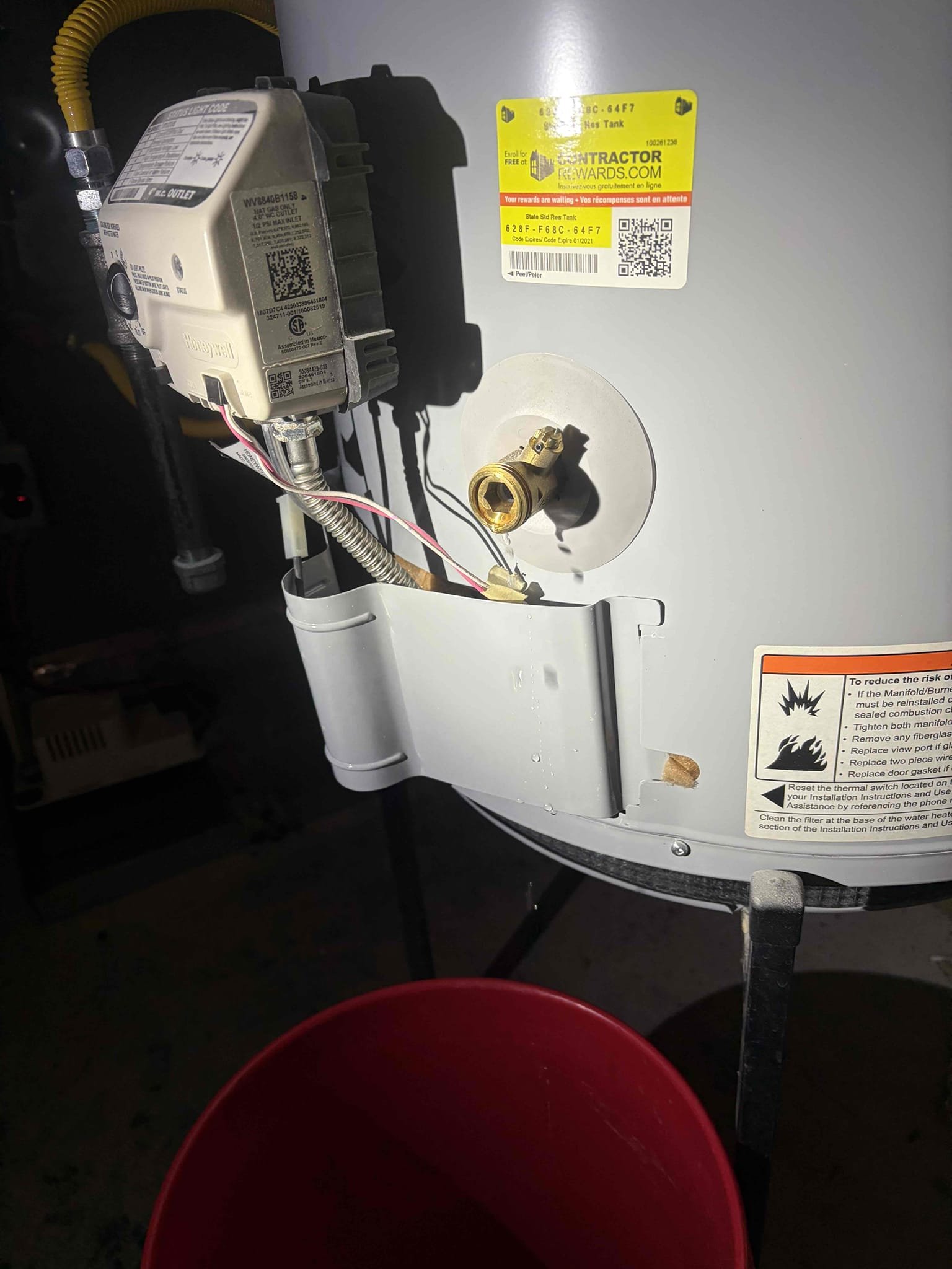For this customer we installed a new pressure regulator valve due because the water pressure was reading at a 120psi indicating failure of the pressure regulator valve. We installed a new prv along with a new 1/4 ball valve. The previous shut off valve was gate valve. The homeowner has a brown water in his hot water, so therefore I recommend to flush the water heater to see if that helps with the discoloration of the water. The water heater is from 2018 if this issue persists with the brown water, I recommend replacing the water heater at this time. There are no leaks. The customer is all set to use his new shut off valve as he wishes along with the new regulated pressure.
The homeowner has a leak at the water meter could indicate why the customer is having the brown water. The leak is between two of the curb stops on the county meter so therefore I’m not sure if it’s something that we can fix and or if it’s the county responsibility, more than likely, it is the county responsibility a