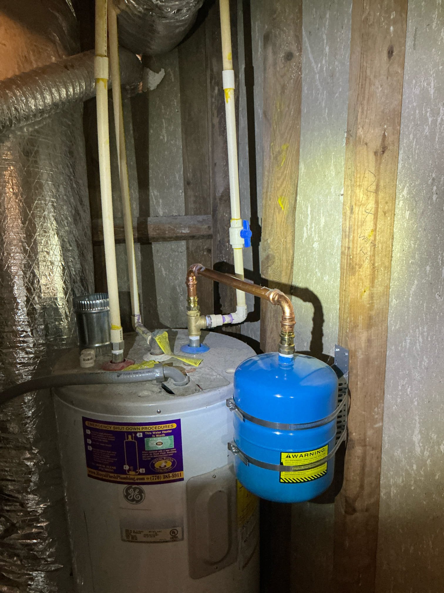 Client called us out to give a couple quotes on replacing the existing water heater. Will honor the $135 worth of credits off of quoted work. 