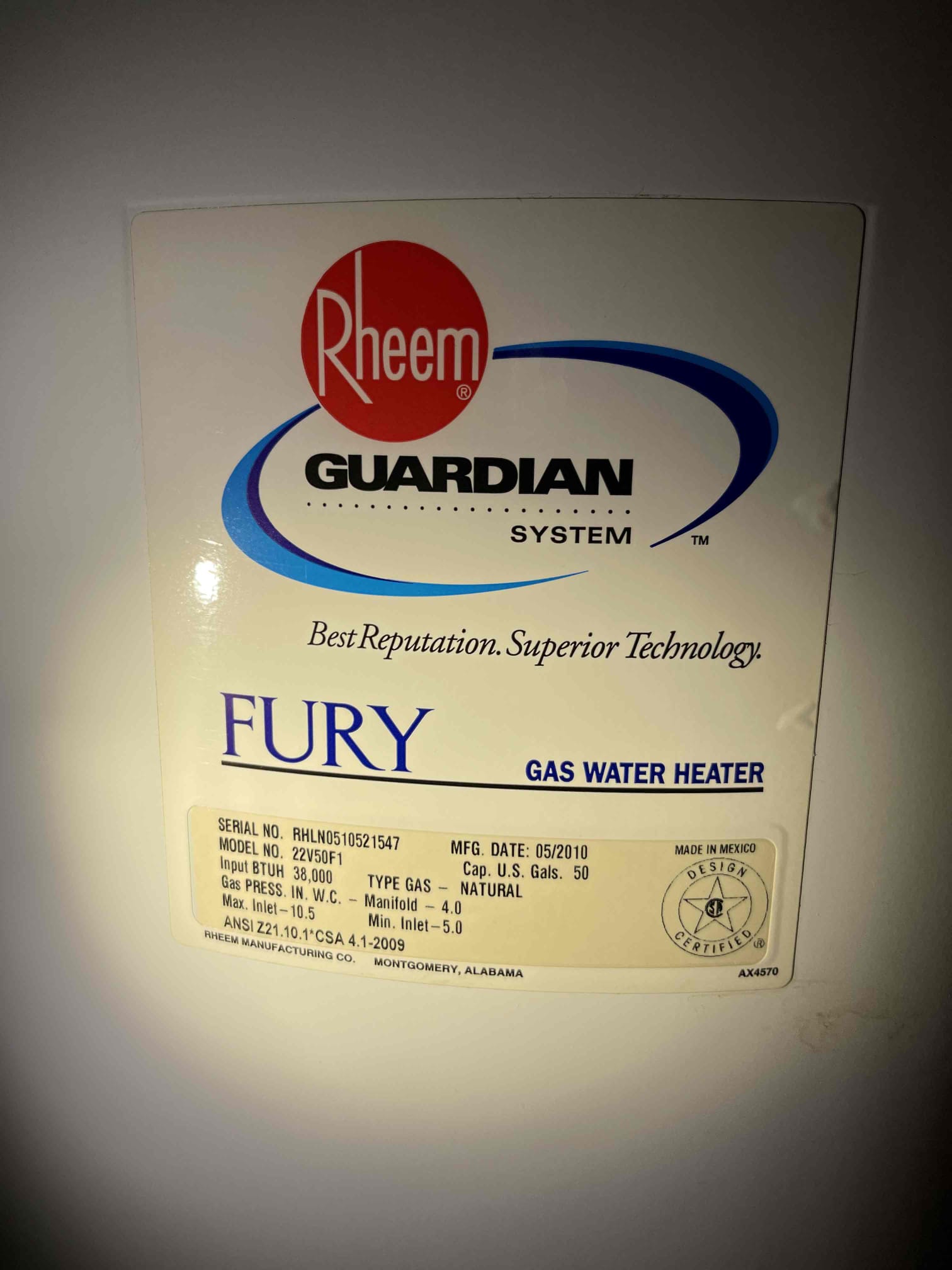 Came out for a high pitched noise coming from a downstairs bathroom when upstairs toilet was flushed. We ran water from every fixture upstairs and downstairs, no noise. Checked the water pressure, no issue on the water pressure. Was unable to recreate the noise to figure out where it was coming from. Customer said it has happened randomly a few times over the last month but hasn’t happened for the last week. Recommended she try and record the noise should it happen again and check the crawlspace to see if the noise is louder under there. Left quote for water heater as it is from 2010.