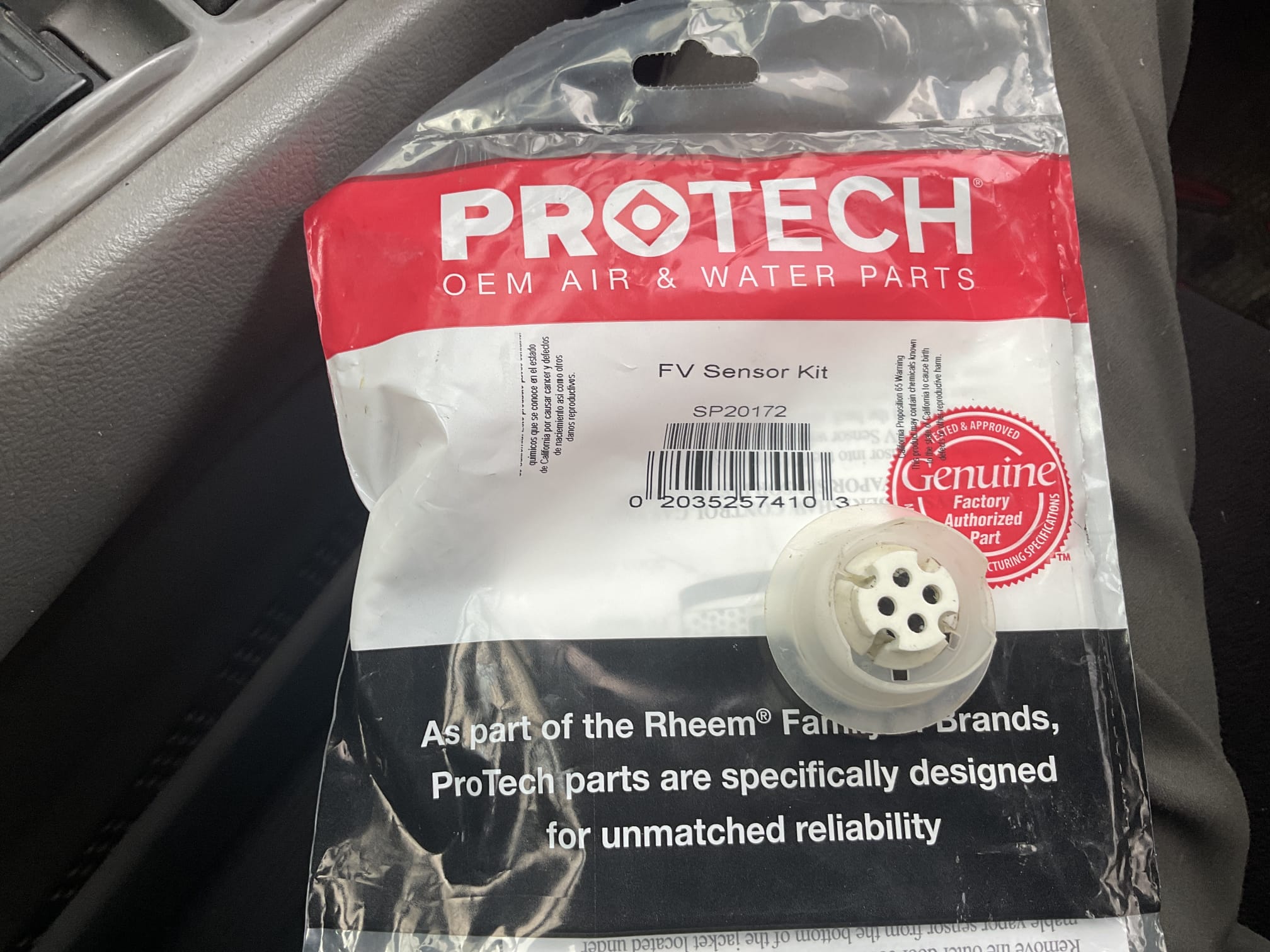 Replaced a power vent heater flame vaper sensor at no charge 