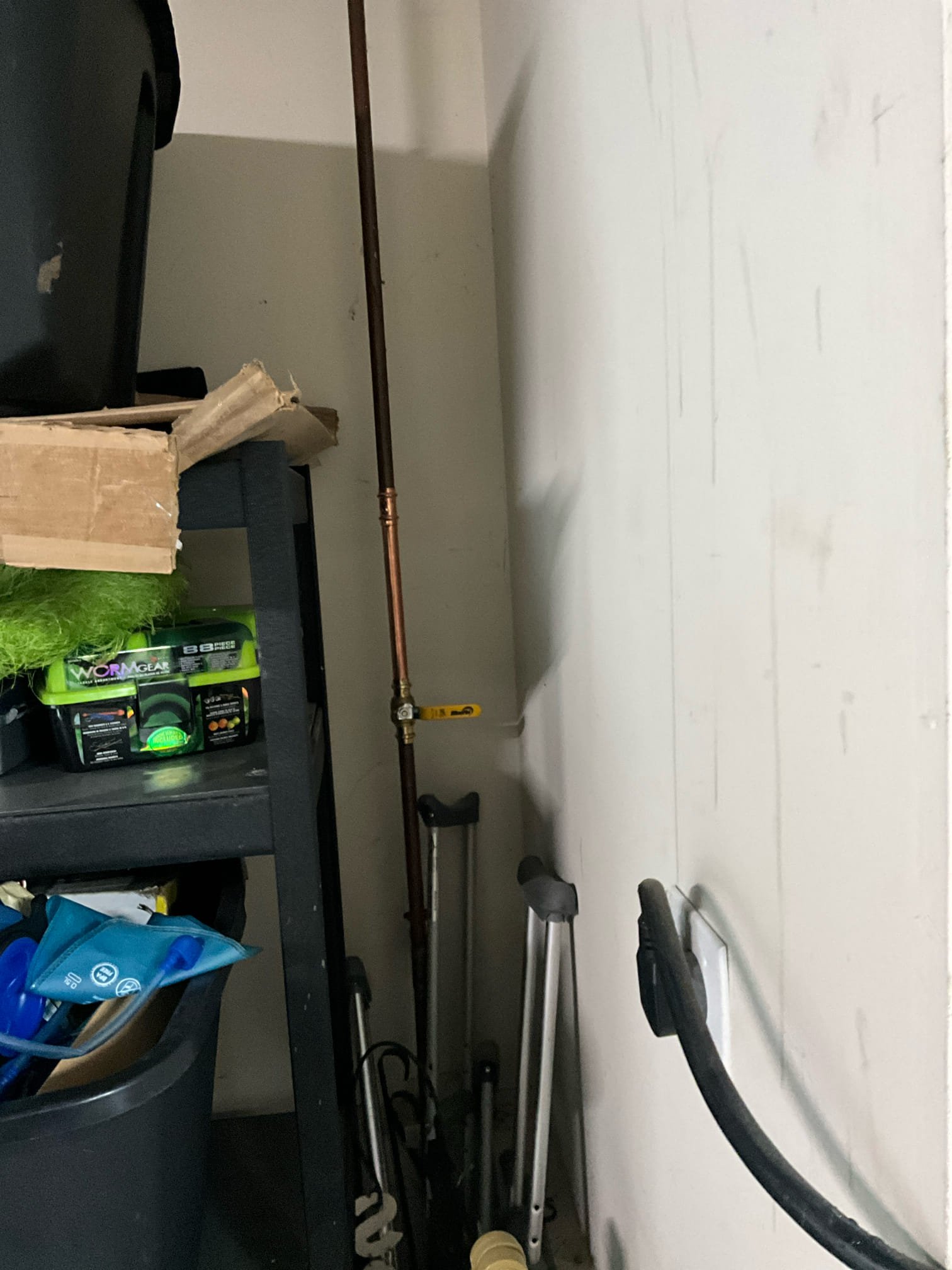 Call for water on floor in kitchen.

Inspection revealed that the pressure regulating valve has failed. This failure has led to damage to the following:
-Dishwasher, resulting in water damage to floors.
-Potfiller connection inside wall, resulting in water damage to floor.
-Damage to water heater and thermal expansion tank
-left side vanity faucet in master bathroom
-right side vanity faucet and shut off valve in master bathroom
-Water filtration system has been damaged.
-Seized shut off valves for washing machine

Due to extent of damage I have recommended reliable restoration be contacted to assist with restorative work.

Today we replaced the pressure regulating valve and shut off valve for the home.

I am leaving estimates for the work required.