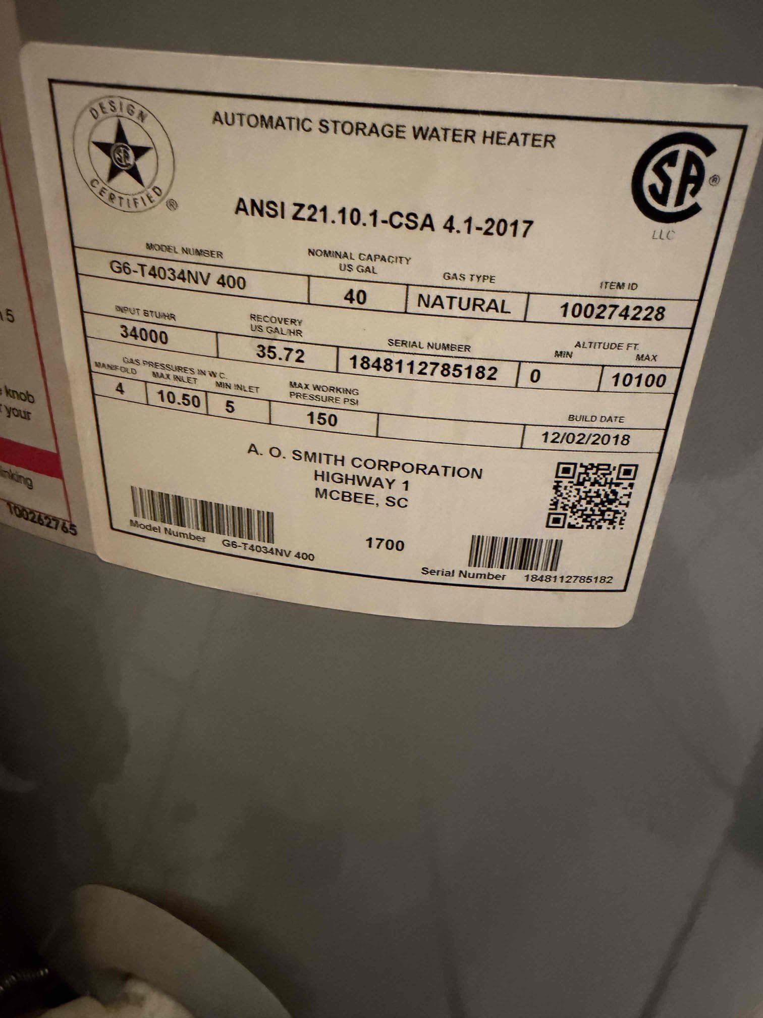 Install customer provided burner assembly for water heater.

Customer stated that water heater went out and that burner and we needed to be replaced. Customer had new burner assembly already. Gave customer estimate to install. Customer provided burner assembly and customer agreed. Went ahead and removed old burner assembly and installed new one. Tested all connections for leaks and no leaks were present at this time. Also got water heater back on and running. Tested pressure to home and pressure was above 100 psi. Recommended to customer have PRV replaced and will send estimate to do so. Also, water heater is 8 years old. Also, there’s no warranty on customer provided parts.