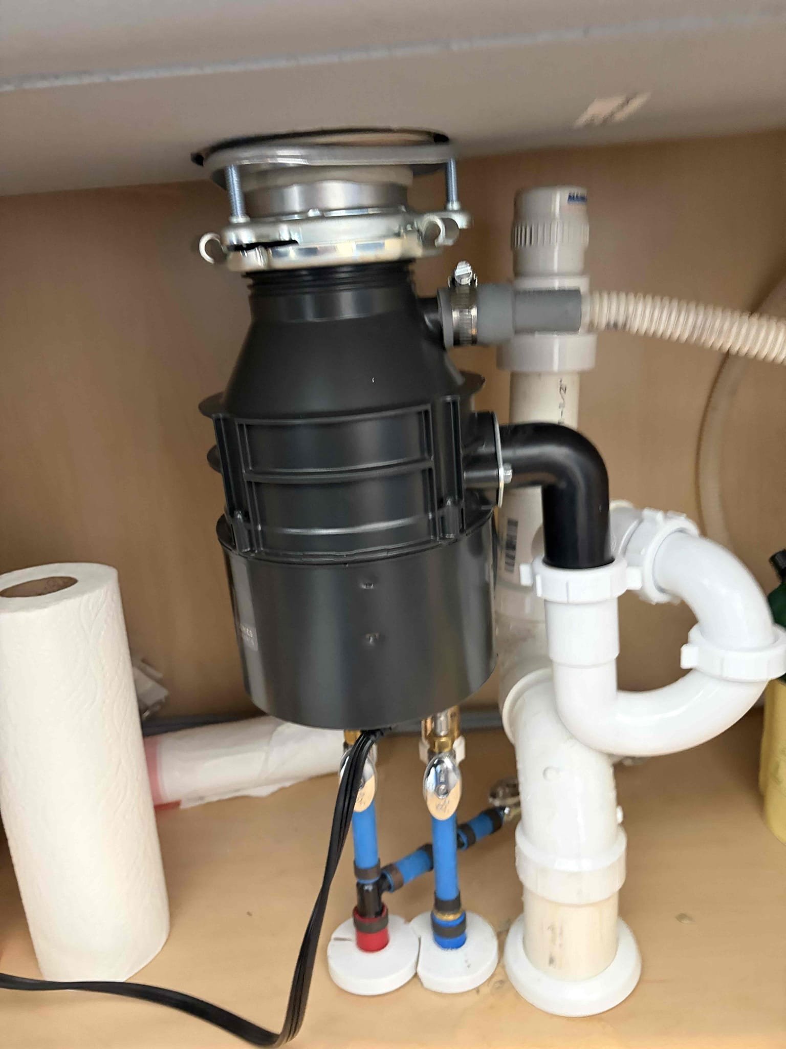 Replace garbage disposal 

This job replaced the kitchen garbage disposal. The house is six years old, and the customer used the garbage disposals all the time. However, the customer has been not living in the home for about eight months now because they are selling the home the garbage disposal just hums whenever you try to use it so therefore try to see if it was jammed, however it was not jammed so it is indicating a garbage disposal failure so therefore, I recommended to do a replacement of the same one during my thorough diagnosis. It took a look at the water heater. Everything is good on the water heater however the pressure whenever a toilet is flushed the pressure drops 10 pounds it drops from 50 to 40 pounds. I recommended to get the pressure reducing valve replaced as it’s at end of life at this time. The customer opted out of replacing the pressure reducing valve due to the fact that it was not in the seller agreement at this time, the garbage disposal is replaced and there’